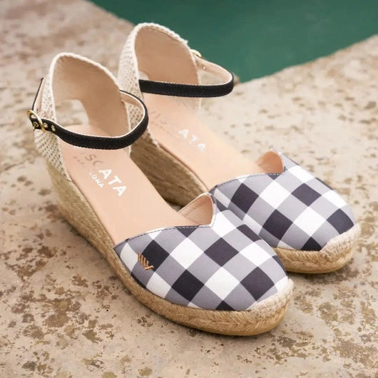 Gingham espadrilles hot sale