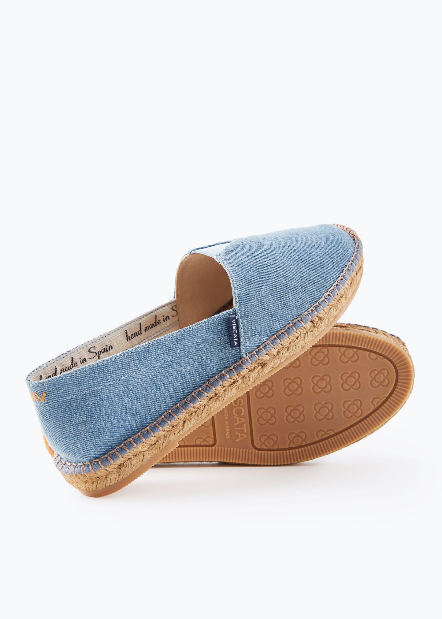 Viscata Barceloneta Limited Edition Light Denim Slip On Women Espadrille Flats