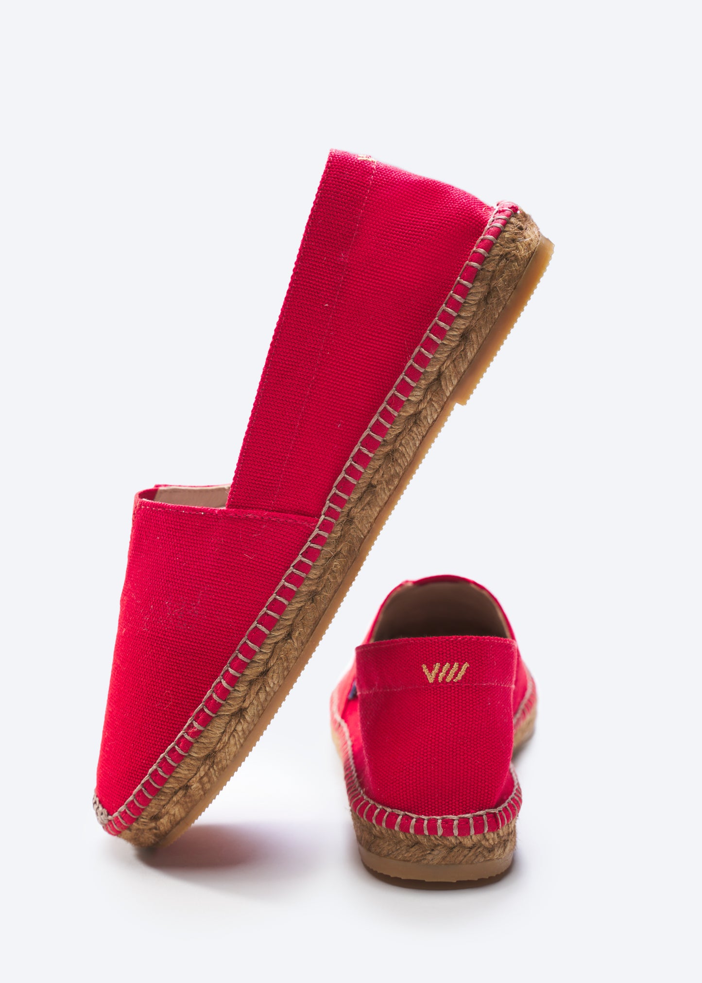 Barceloneta Limited Edition Red Canvas Slip On Women Flat Espadrilles