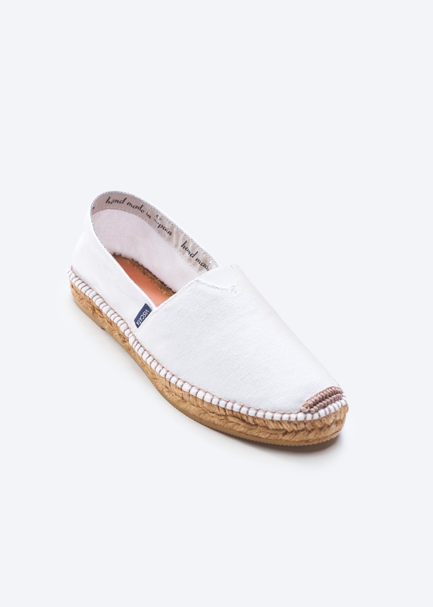 Barceloneta Limited Edition White Canvas Slip On Women Flat Espadrille