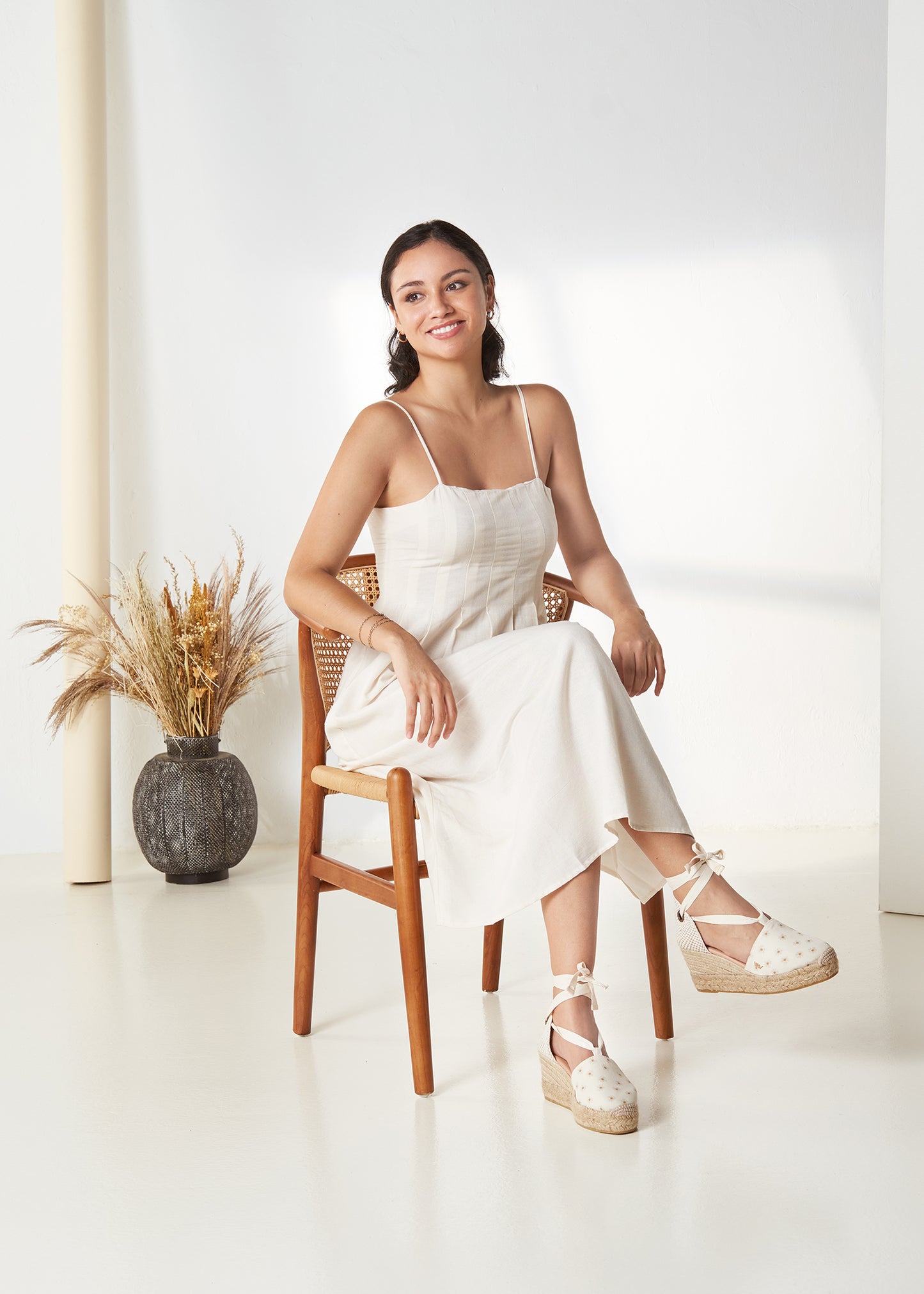 Bisbe Limited Edition Daisy Canvas Lace Up Women Espadrille Wedges Outfit