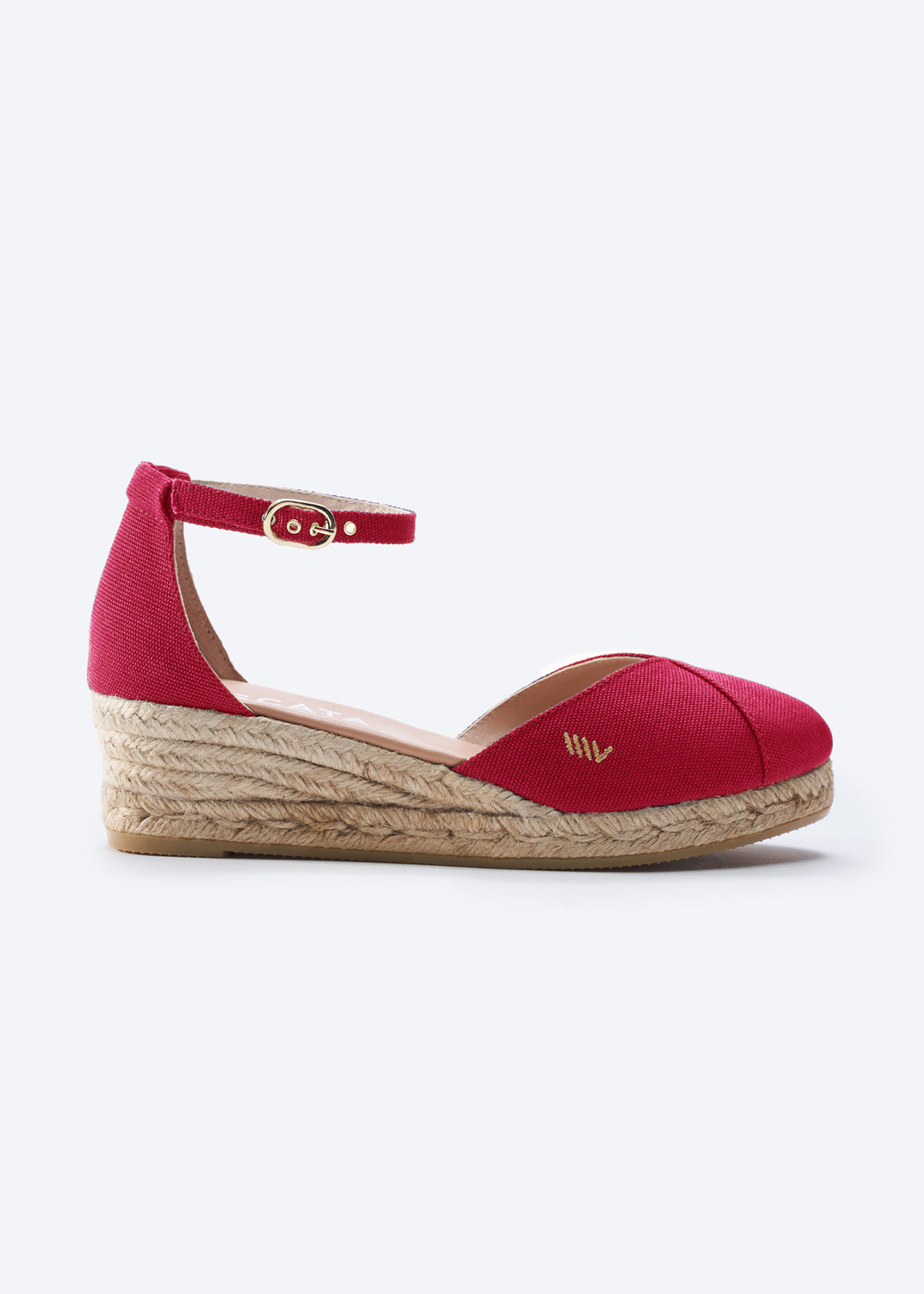 Formiga Limited Edition Cherry Canvas Ankle Strap Women Espadrille Wedge
