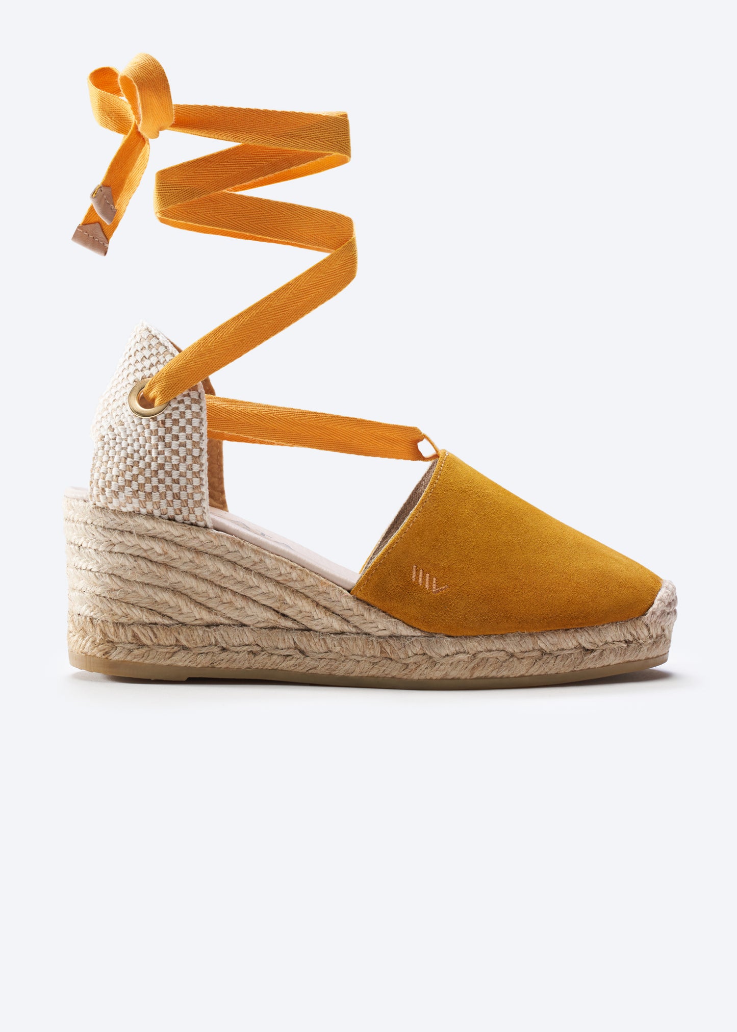 Fosca Limited Edition Mustard Suede Women Lace Up Espadrille Wedge