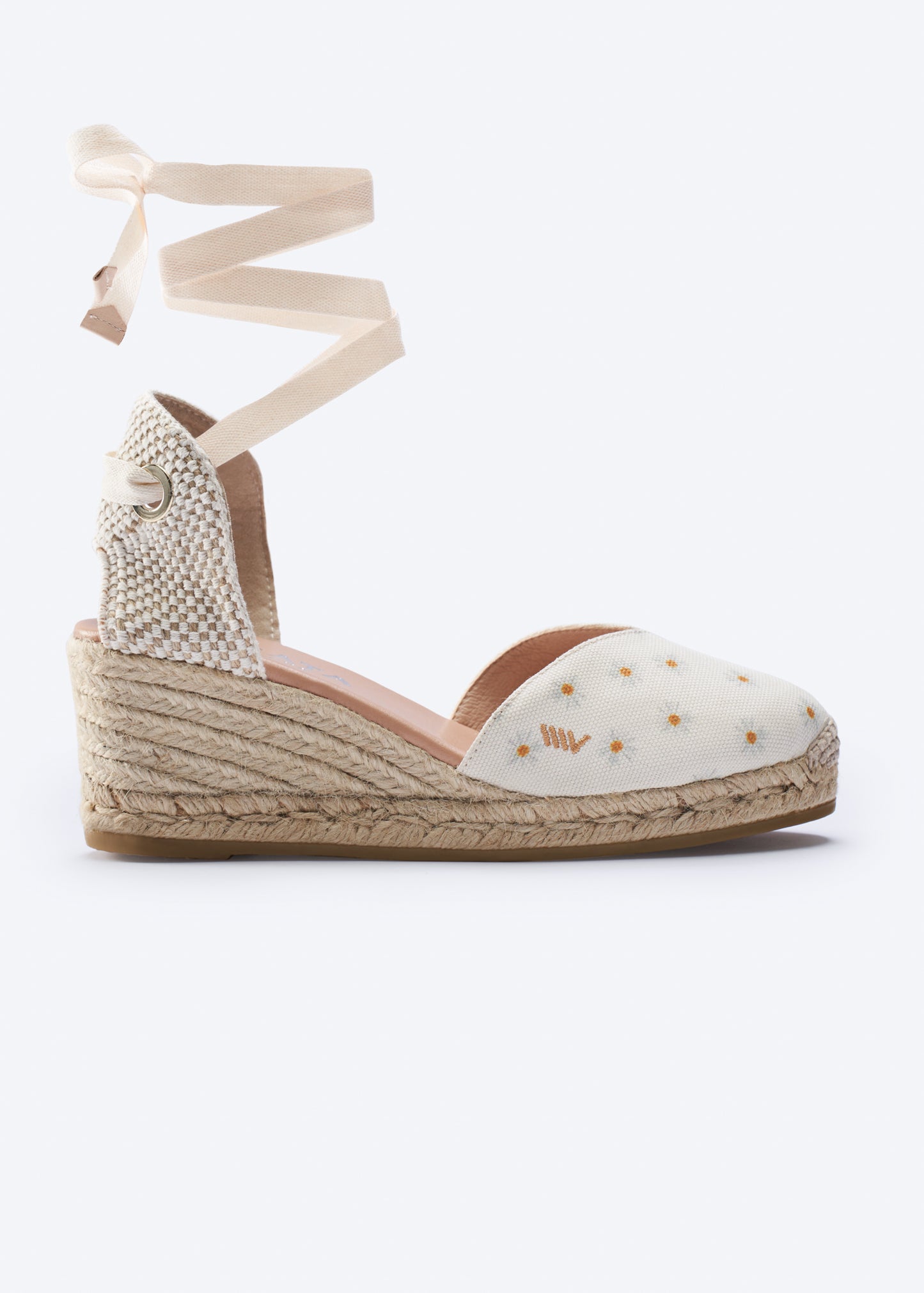 Gava Limited Edition Daisy Canvas Lace Up Women Espadrille Wedge