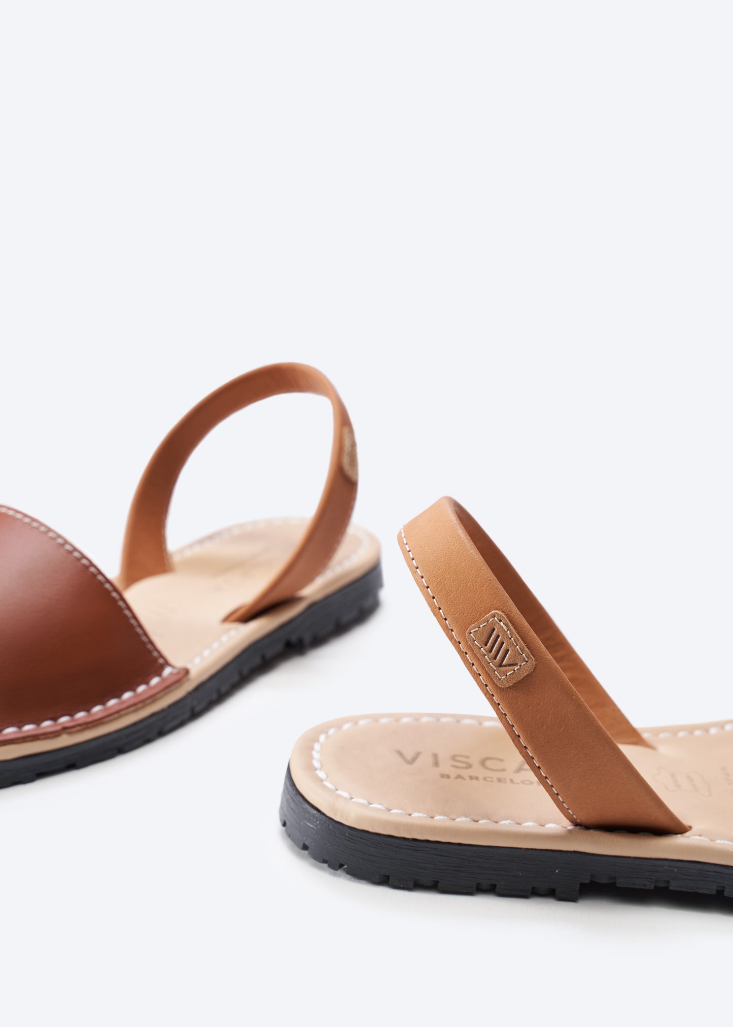 Menorquina Limited Edition Sahara Brown Leather Slip On Women Flats Back Detail