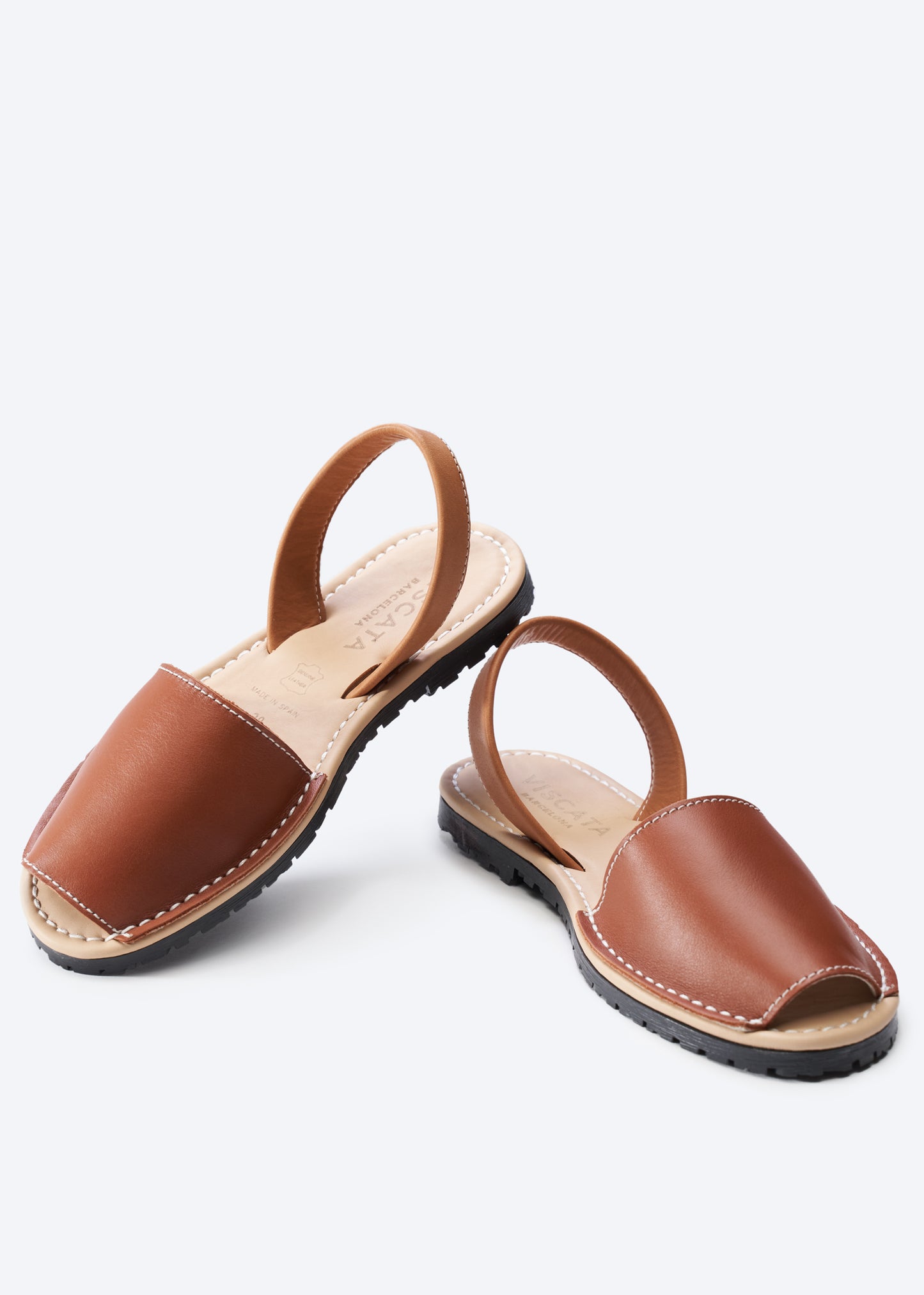 Menorquina Limited Edition Sahara Brown Leather Slip On Women Sandals
