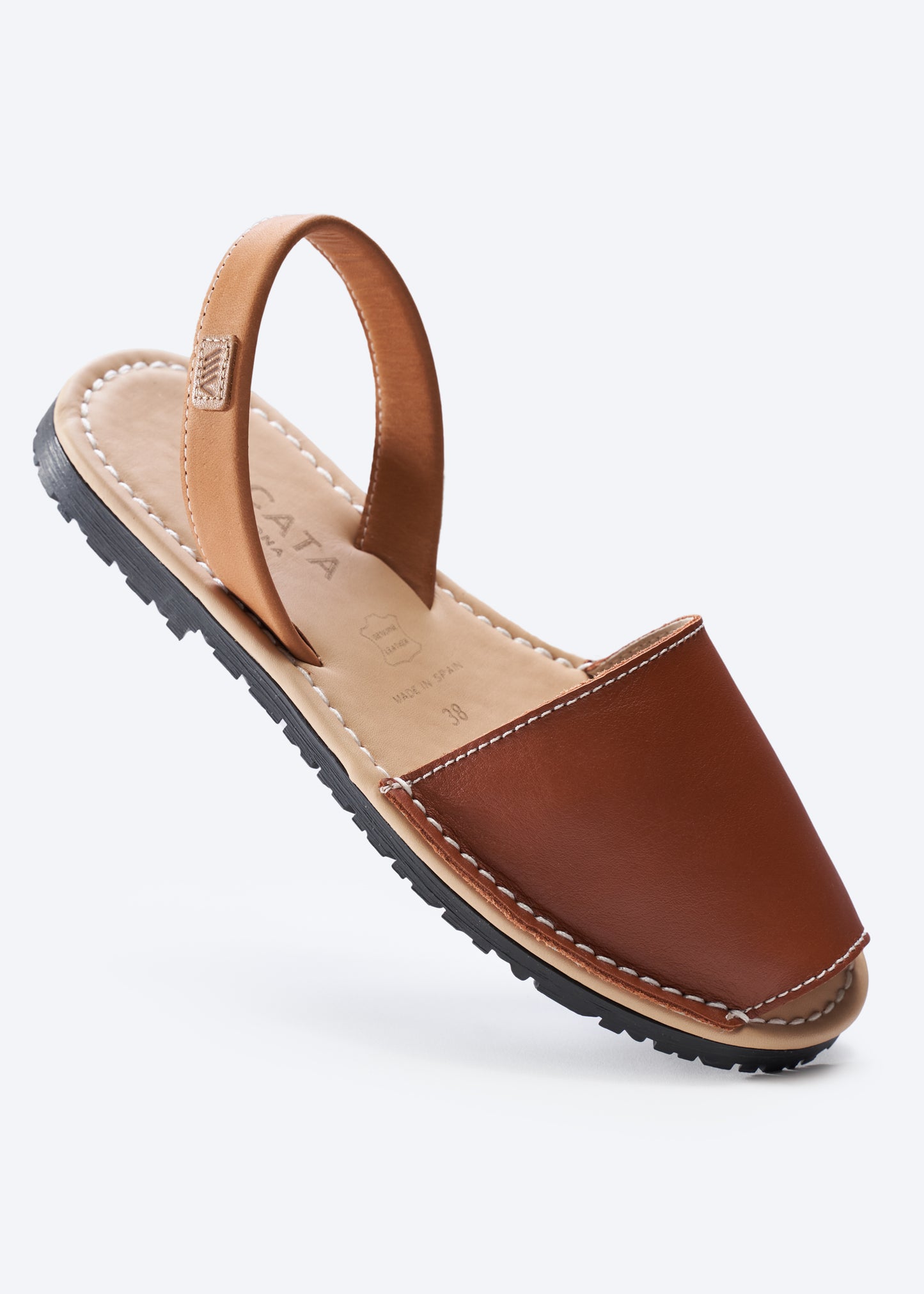Menorquina Limited Edition Sahara Brown Leather Slip On Women Avarca Sandal