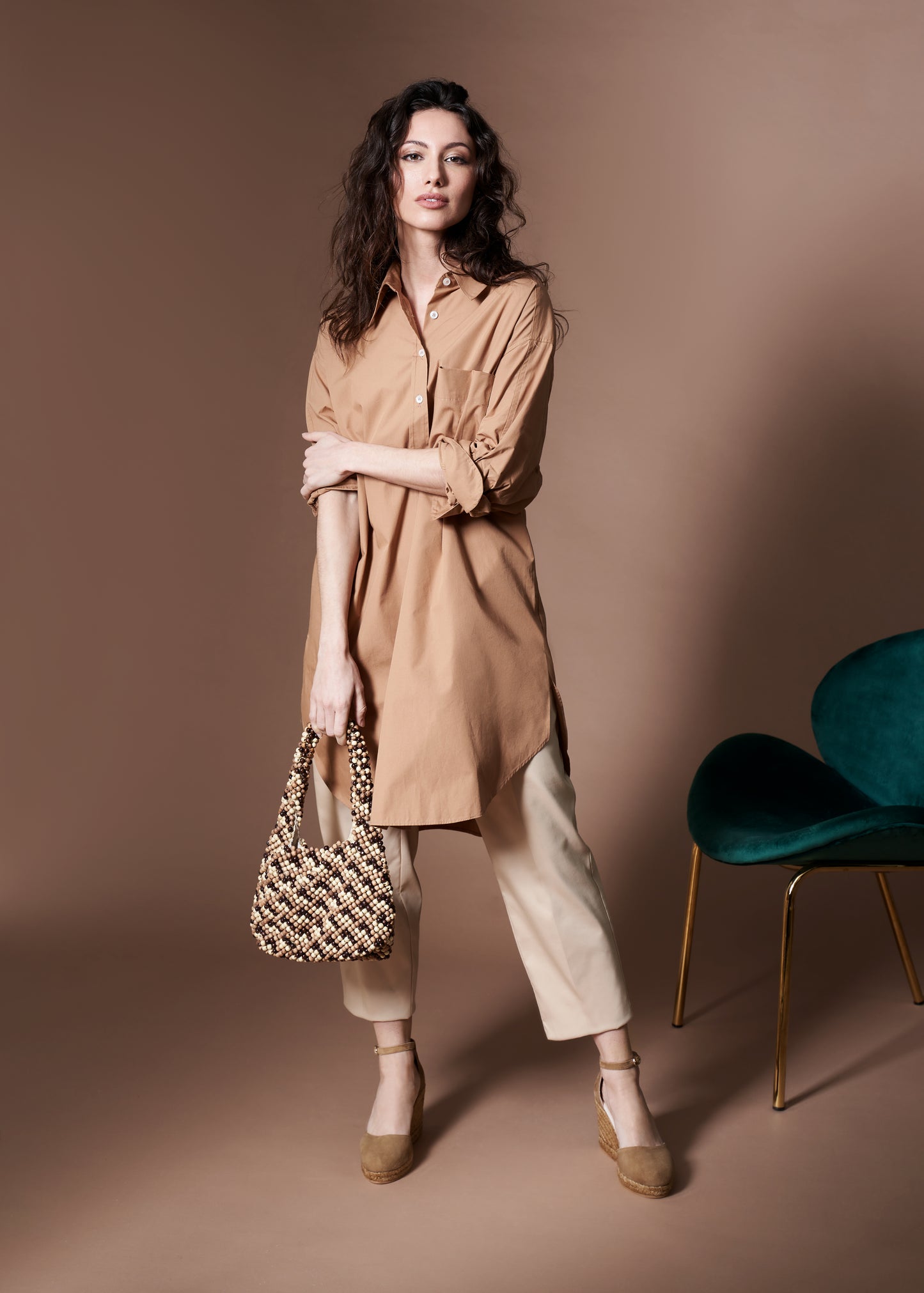 Palamos Camel Suede Ankle Strap Women Espadrille High Wedges Outfit
