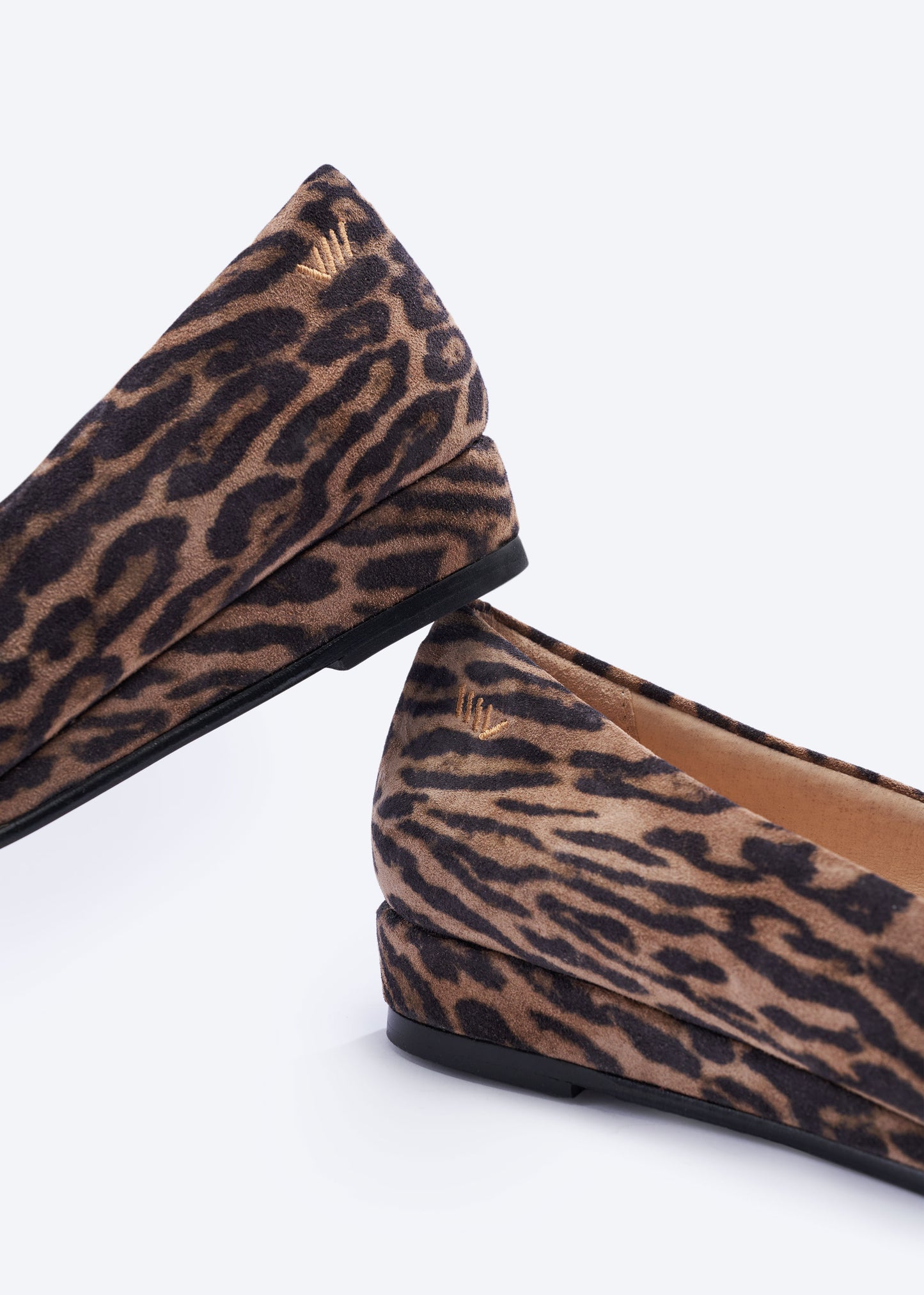 Roma Animal Print Suede Slip On Women Flats Back Close-up