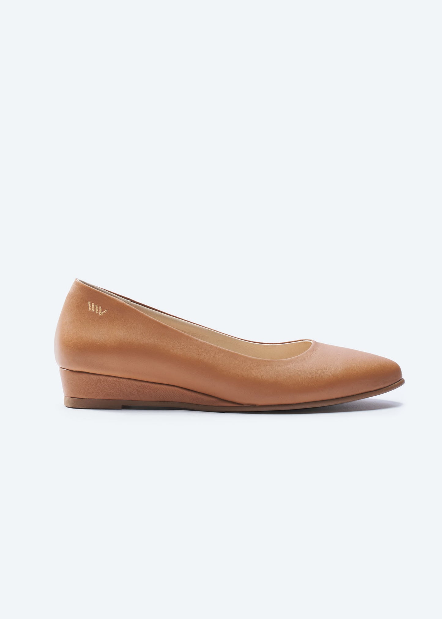 Roma Whiskey Brown Leather Slip On Women Flat