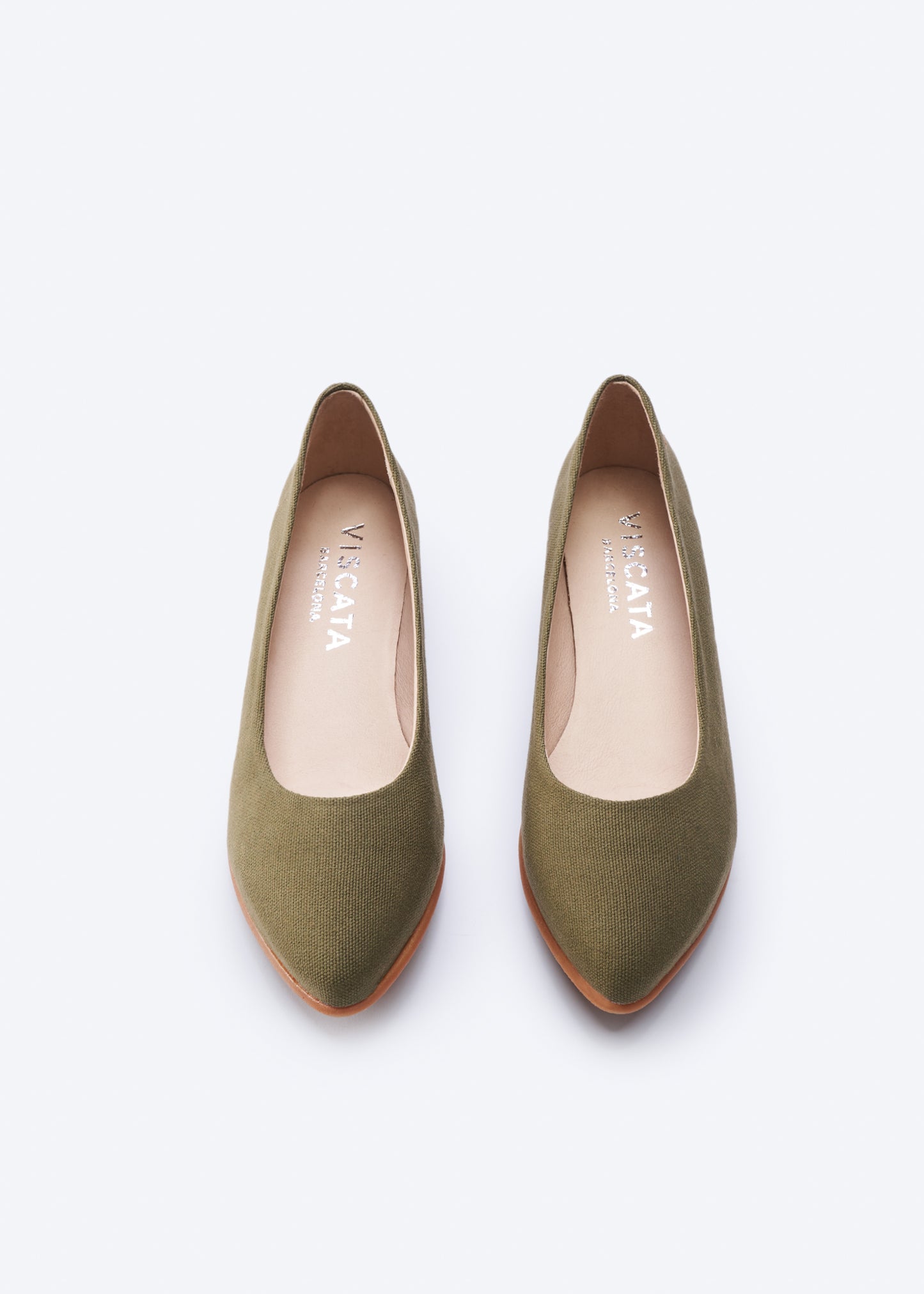 Rubina Limited Edition Olive Canvas Slip On Women Closed Toe Espadrille Flats