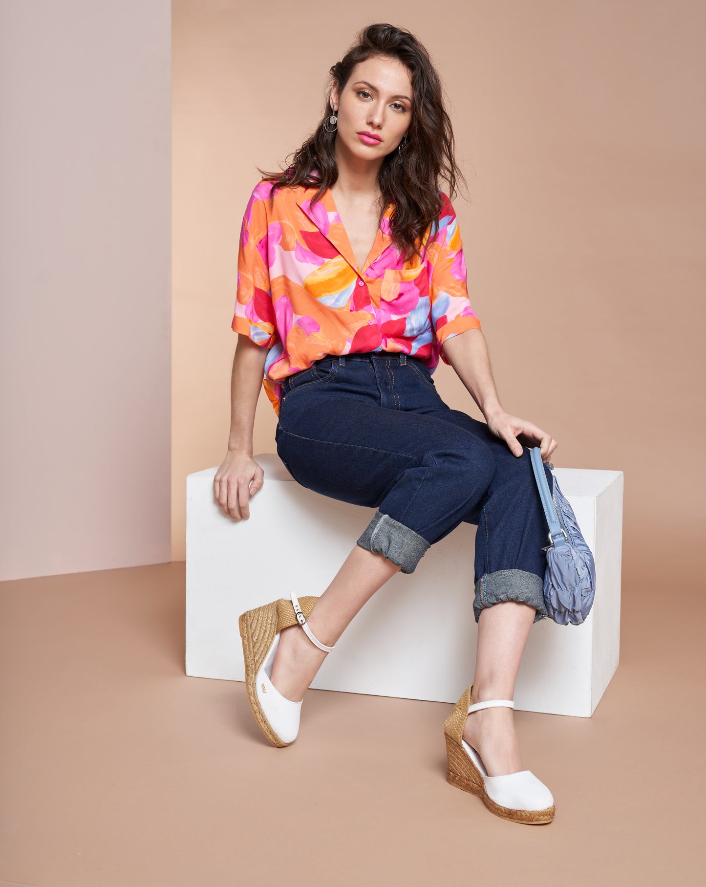 Satuna Limited Edition White Canvas Ankle Strap Women Espadrille Wedges Outfit