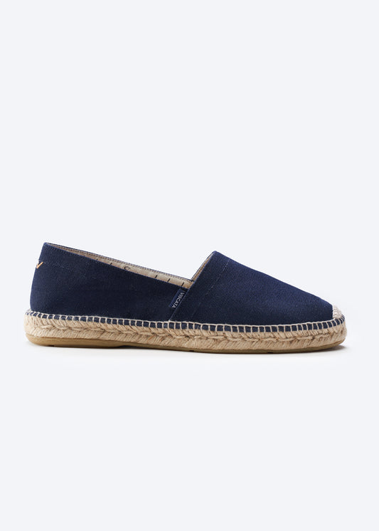 Sitges Navy Blue Canvas Slip On Men Espadrille