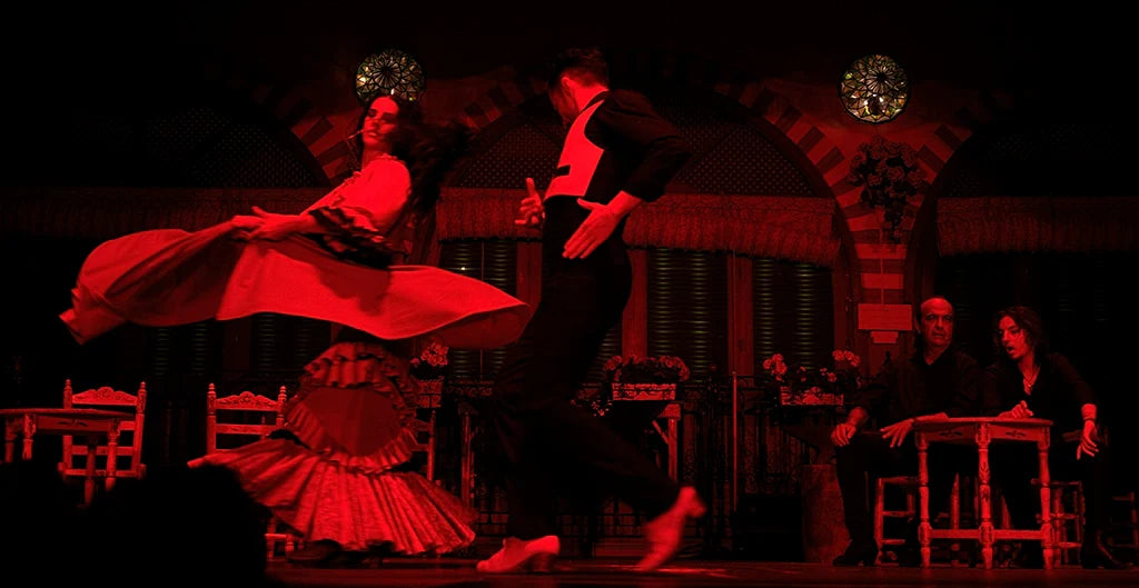 Flamenco dancers and musicians