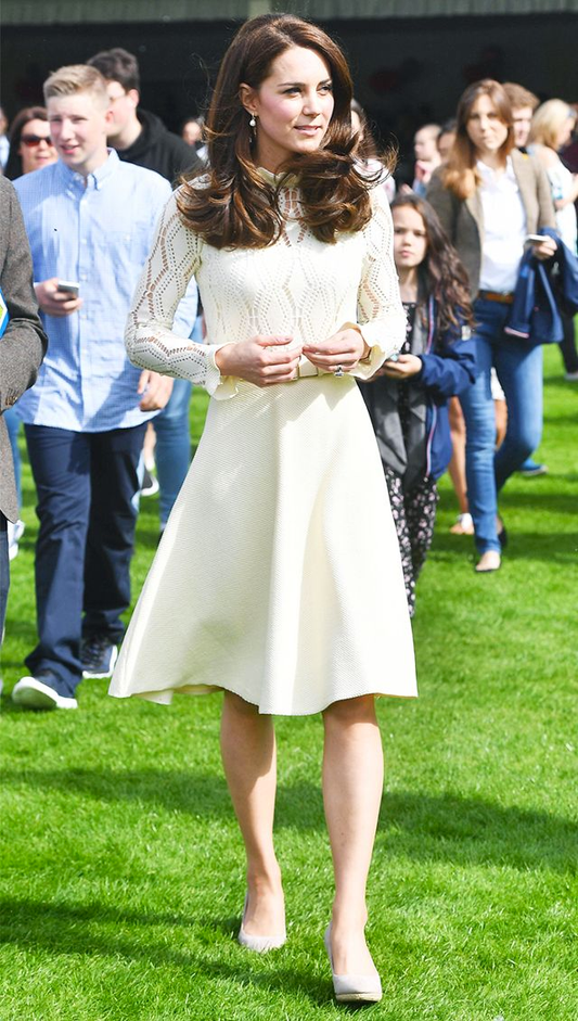 HRH the Duchess of Cambridge wearing espadrille wedges