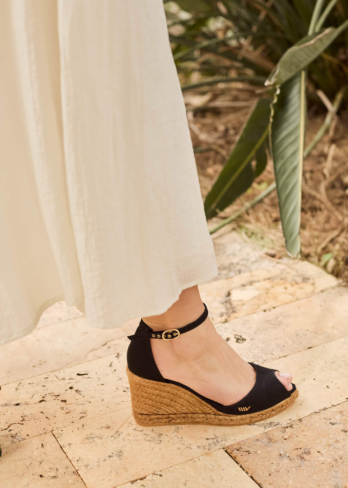 Aiguafreda Canvas Espadrille Sandal Wedges