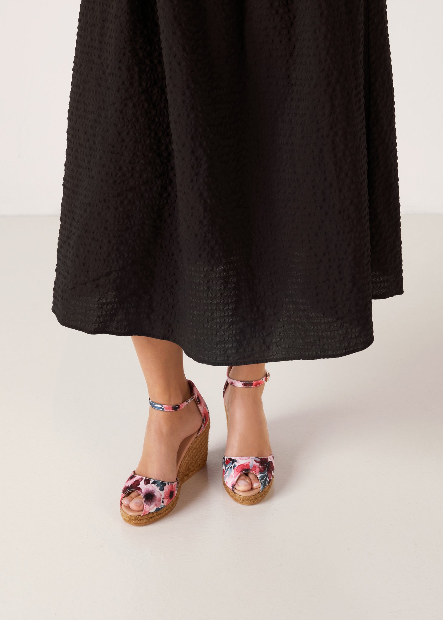 Aiguafreda Premium Fabrics Espadrille Sandal Wedges