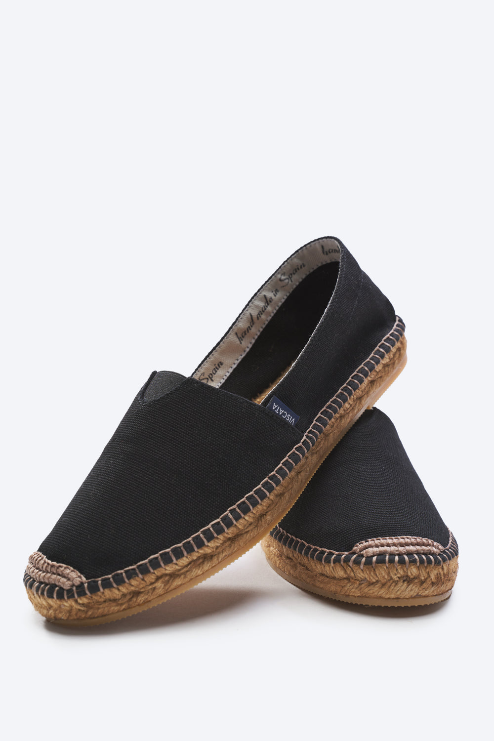 Barceloneta Black Canvas Slip On Women's Espadrille Flats