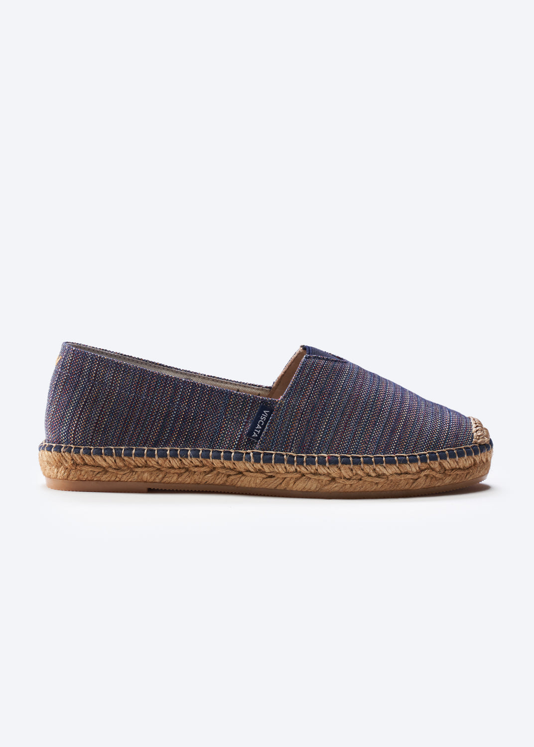 Barceloneta Navy Blue Kuba Canvas Woman Slip On Espadrille Flats