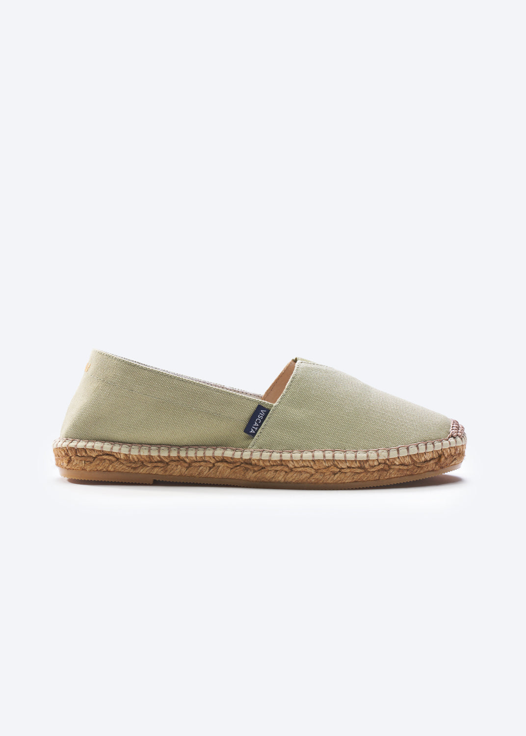 Barceloneta Limited Edition Sage Green Canvas Slip On Women Espadrille Flat