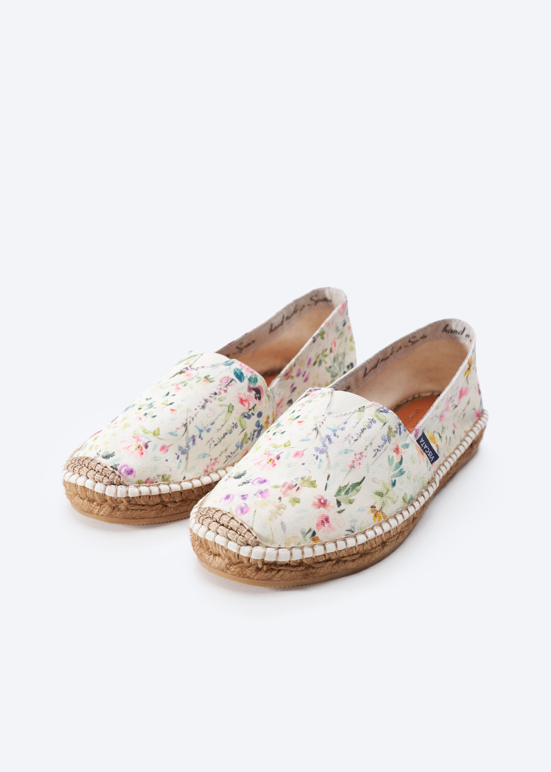 Barceloneta Limited Edition Small Flower Pattern Canvas Slip On Women Flat Espadrilles