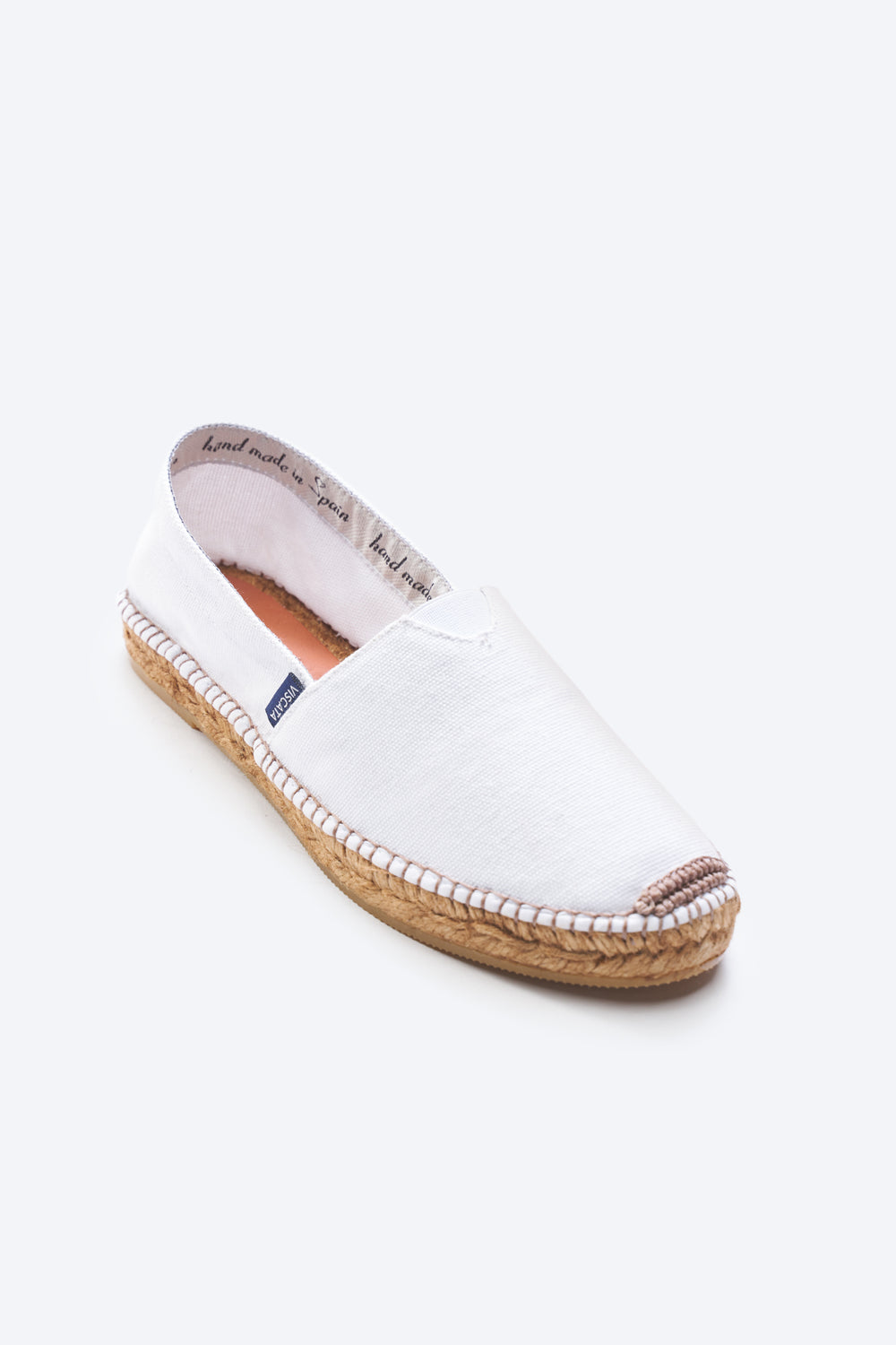 Barceloneta Limited Edition White Canvas Slip On Women Flat Espadrille
