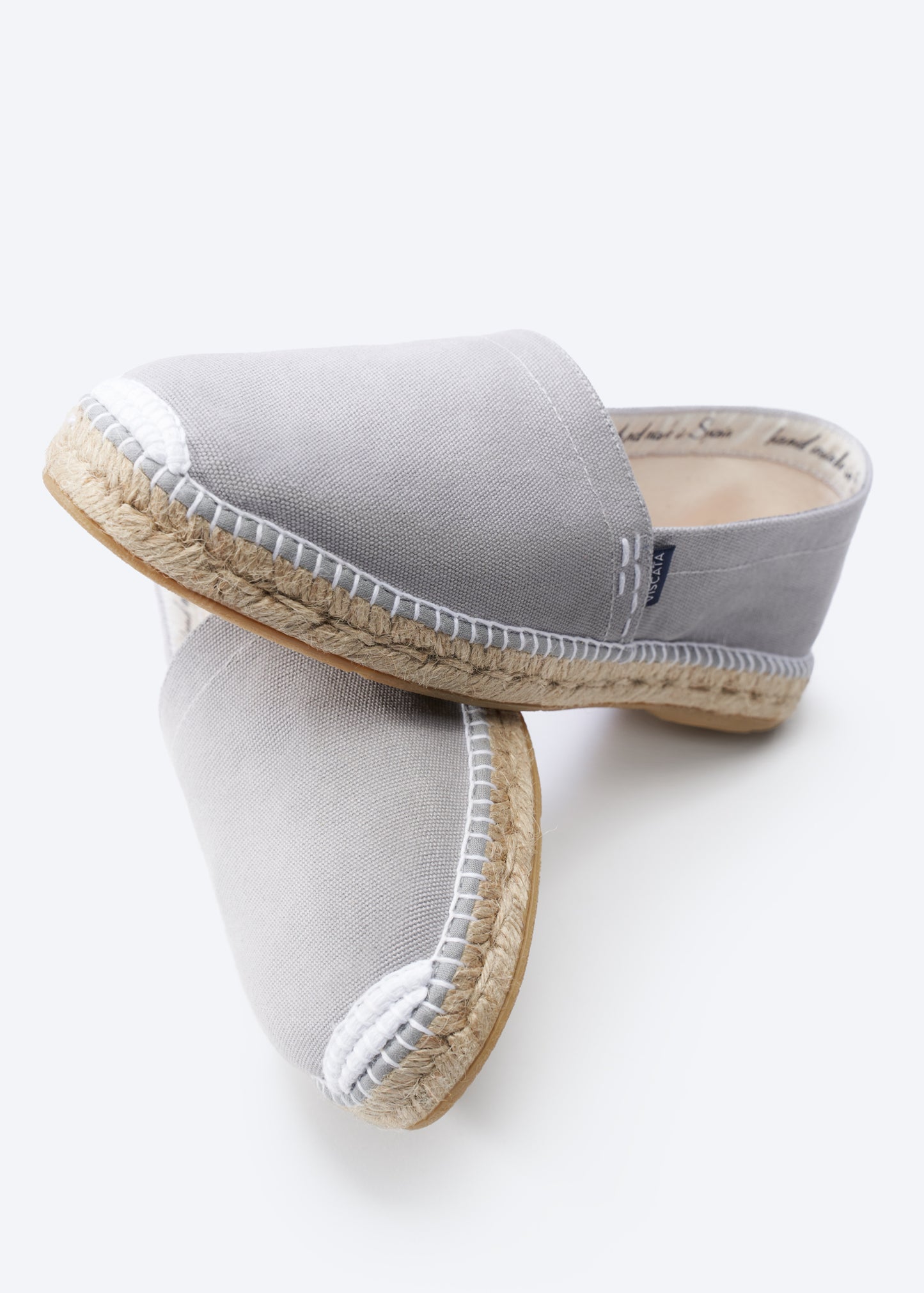 Begur Ash Grey Canvas Slip On Men Espadrille