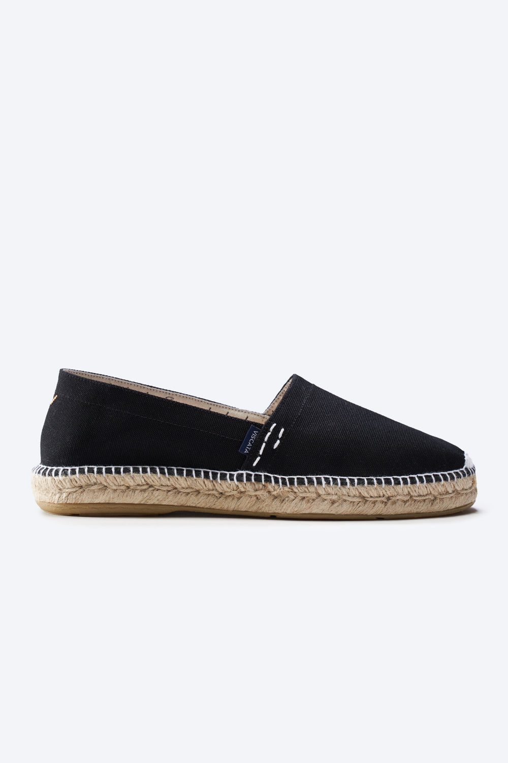 Begur Black Canvas Slip On Men Espadrille