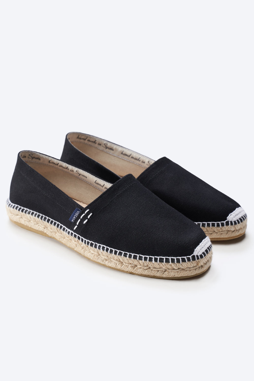 Viscata Begur Black Canvas Slip On Men Espadrilles
