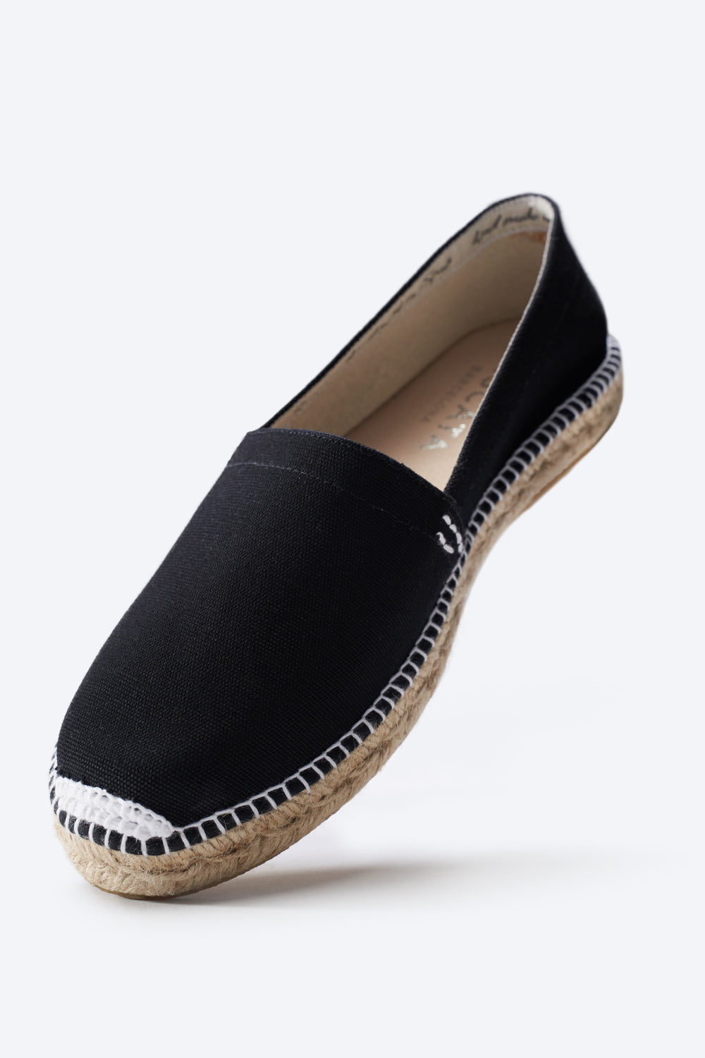Begur Black Canvas Slip On Closed Toe Men Espadrille
