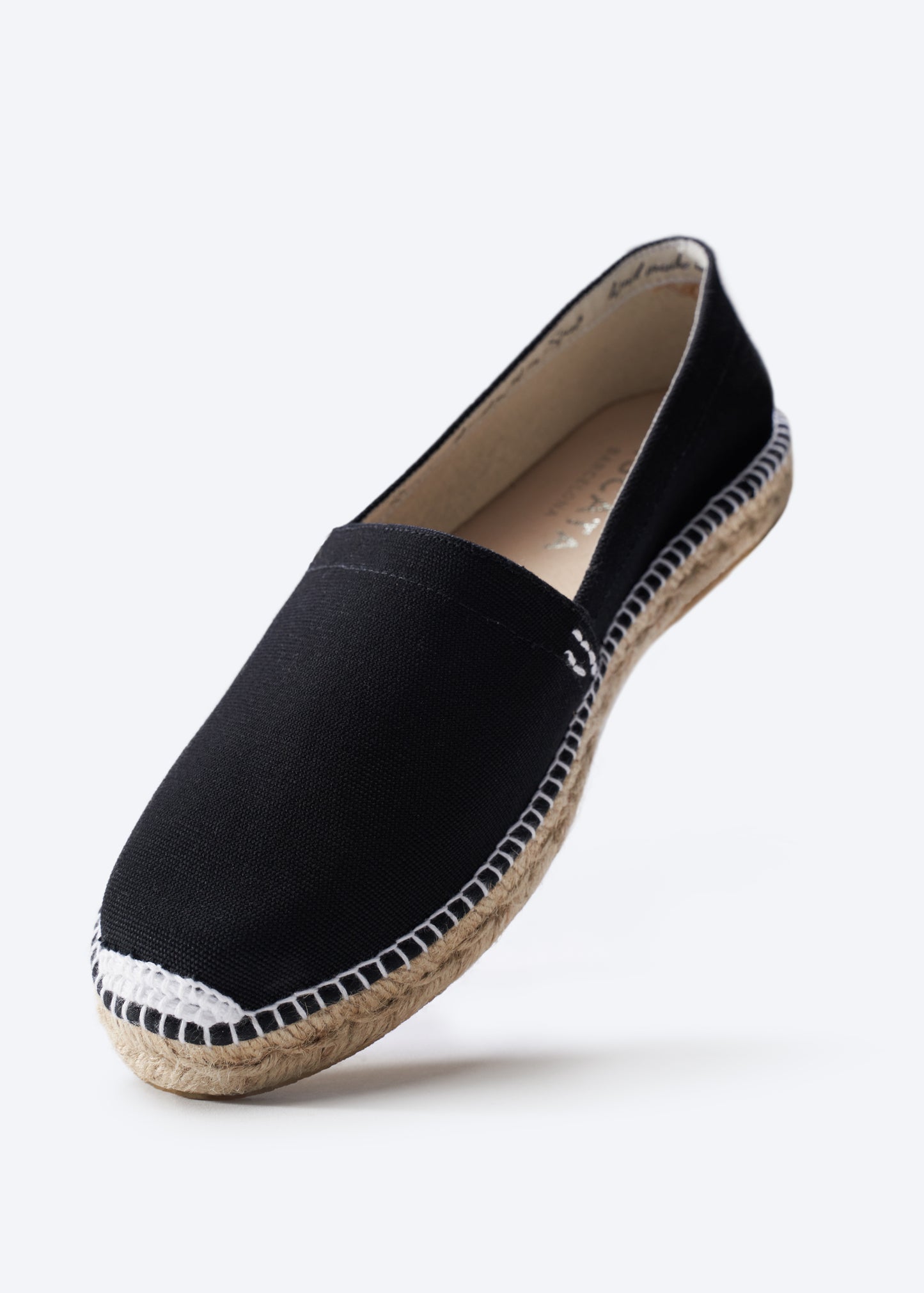 Begur Black Canvas Slip On Closed Toe Men Espadrille
