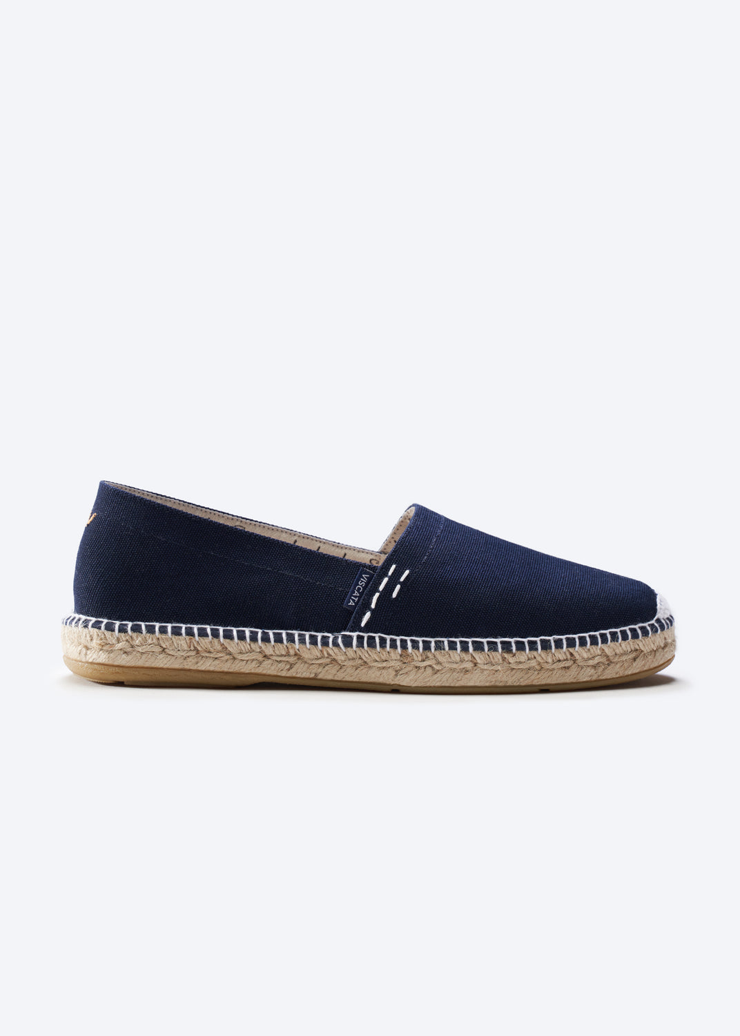 Viscata Begur Navy Blue Canvas Slip On Closed Toe Men Espadrille