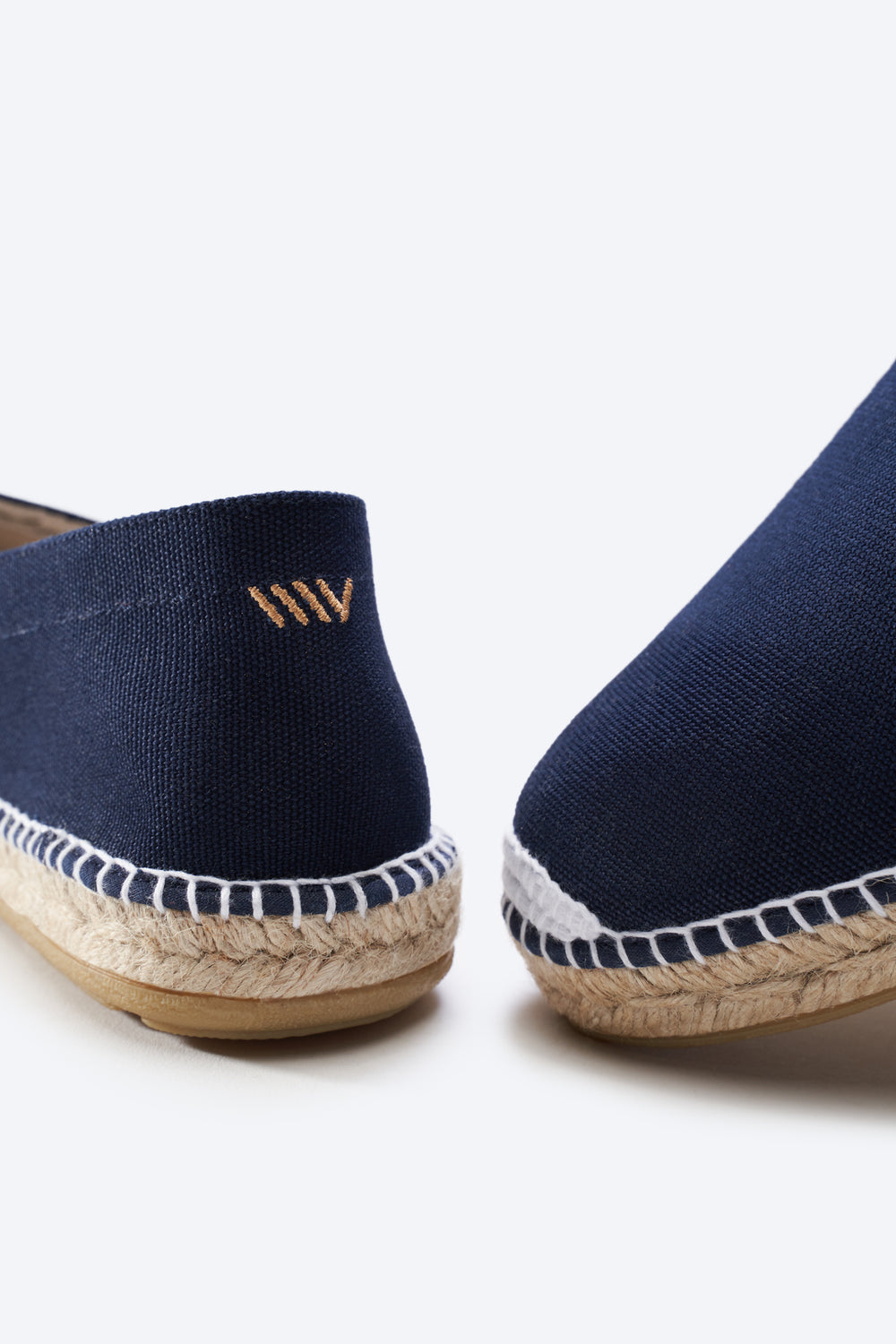Viscata Begur Navy Blue Canvas Slip On Closed Toe Men Espadrilles Back Detail