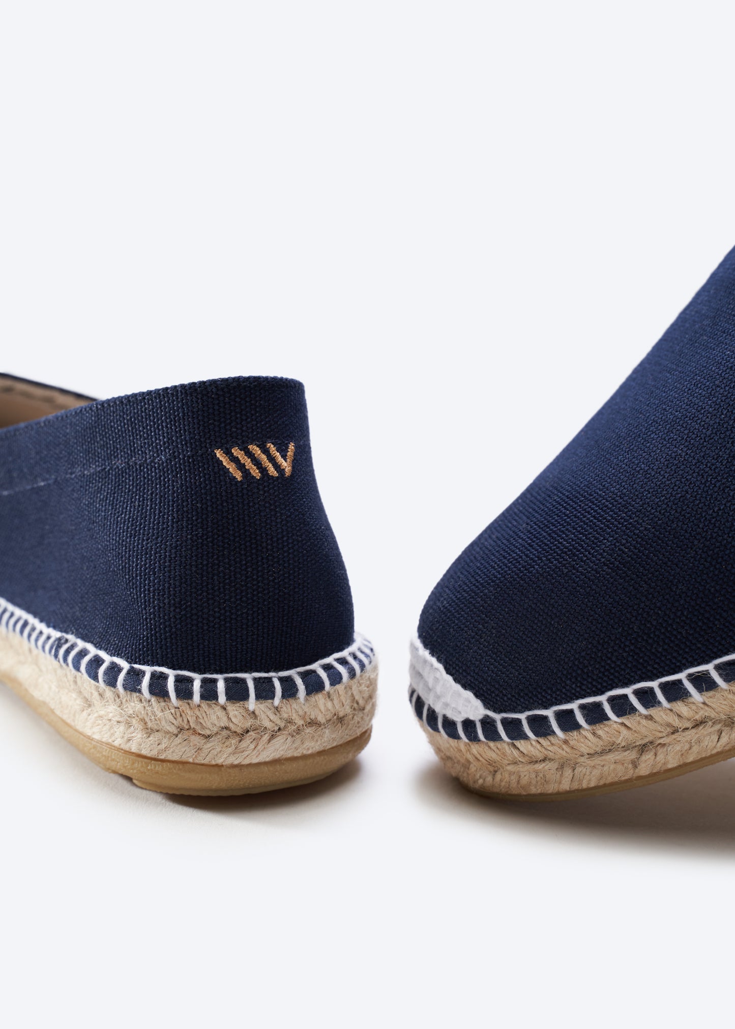 Viscata Begur Navy Blue Canvas Slip On Closed Toe Men Espadrilles Back Detail