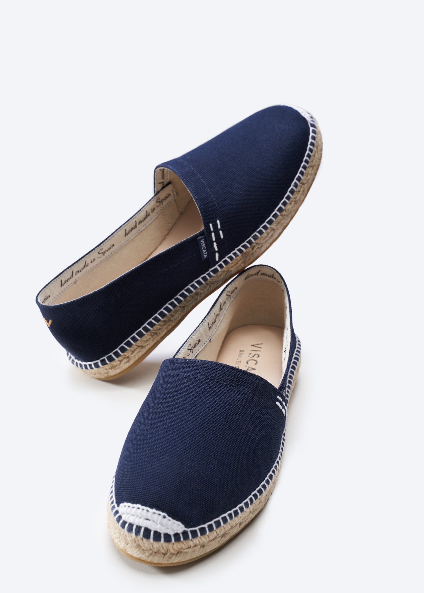 Viscata Begur Navy Blue Canvas Slip On Closed Toe Men Espadrilles