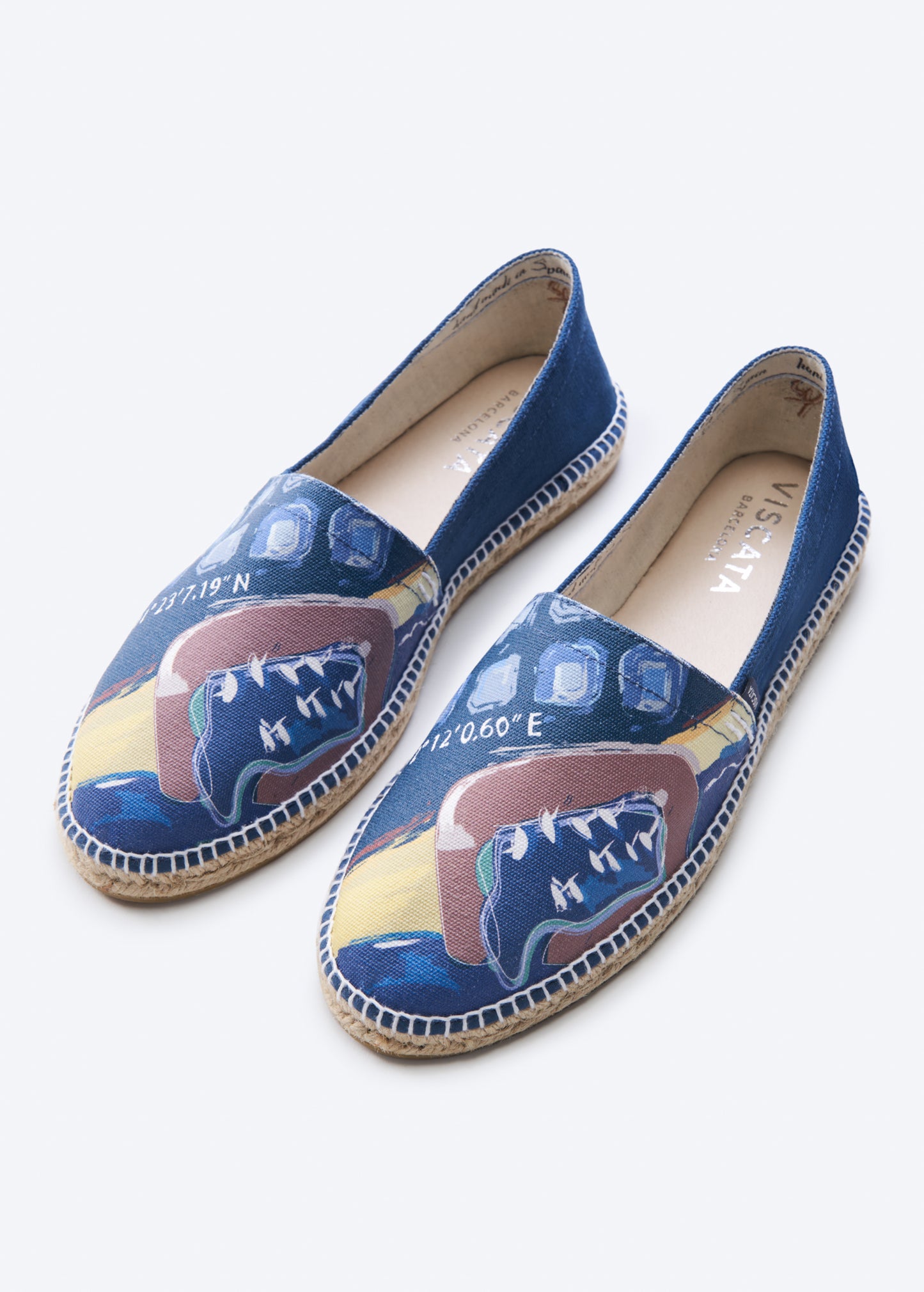 Viscata Begur Limited Edition The Port Artist Collaboration Canvas Slip On Closed Toe Men Espadrilles