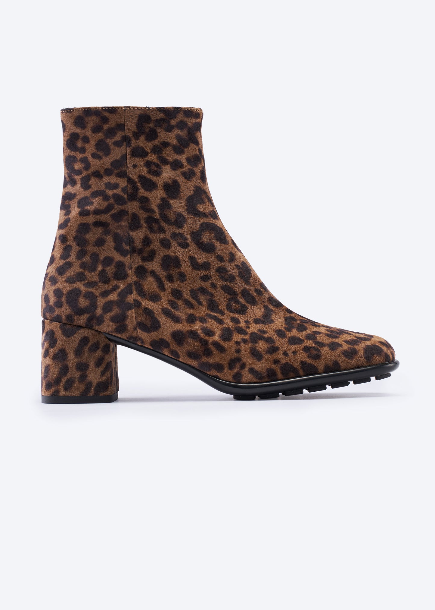 Bergamo Animal Print Suede Ankle Boots with Block Heel