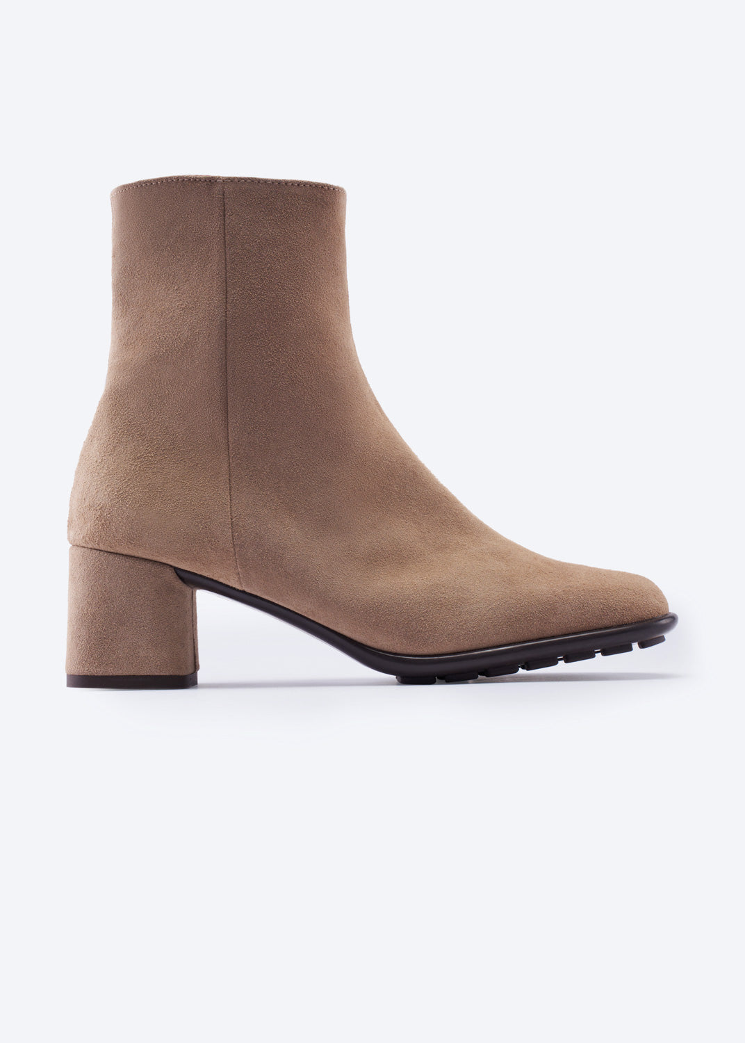 Bergamo Camel Suede Ankle Boots with Block Heels