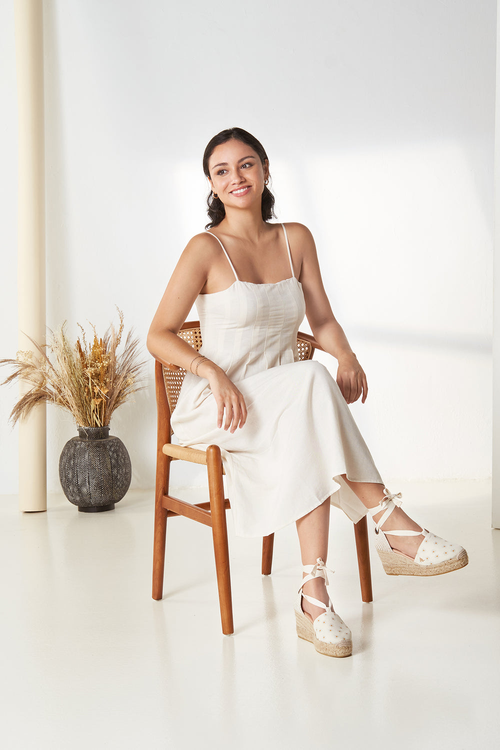 Bisbe Limited Edition Daisy Canvas Lace Up Women Espadrille Wedges Outfit