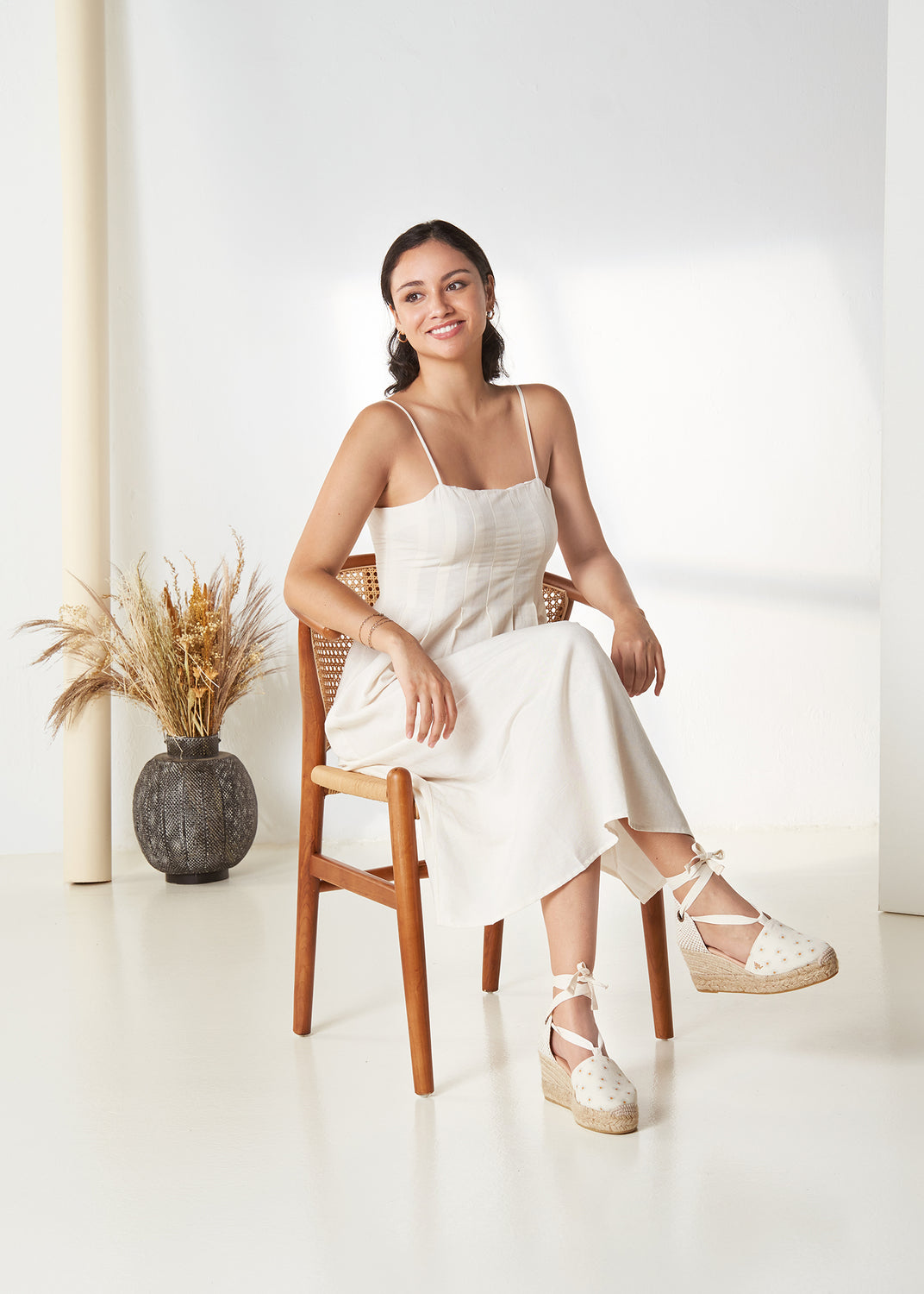 Bisbe Limited Edition Daisy Canvas Lace Up Women Espadrille Wedges Outfit