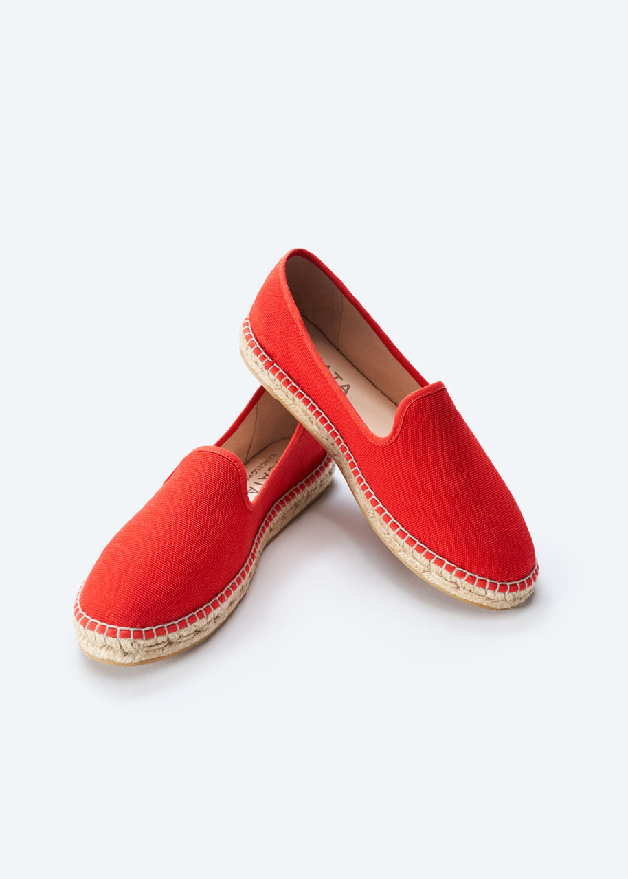 Viscata Calabona Limited Edition Red Canvas Slip On Women Espadrille Flats