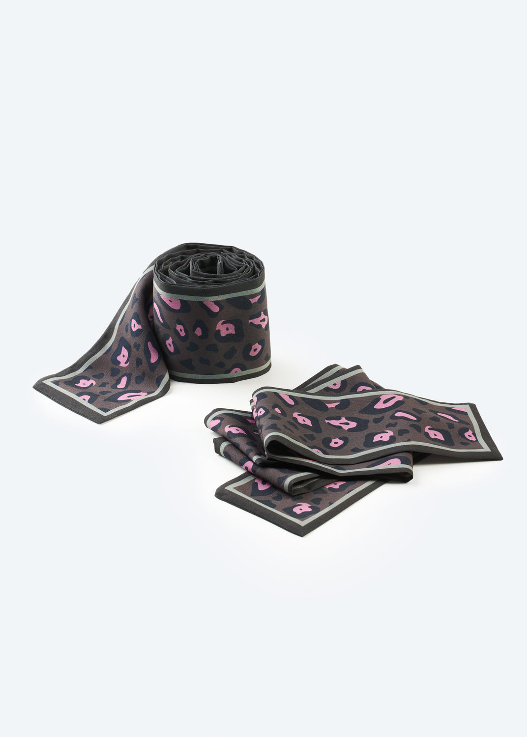 Caleta Leopard Dark Brown with Pink Ankle Shoe Lace