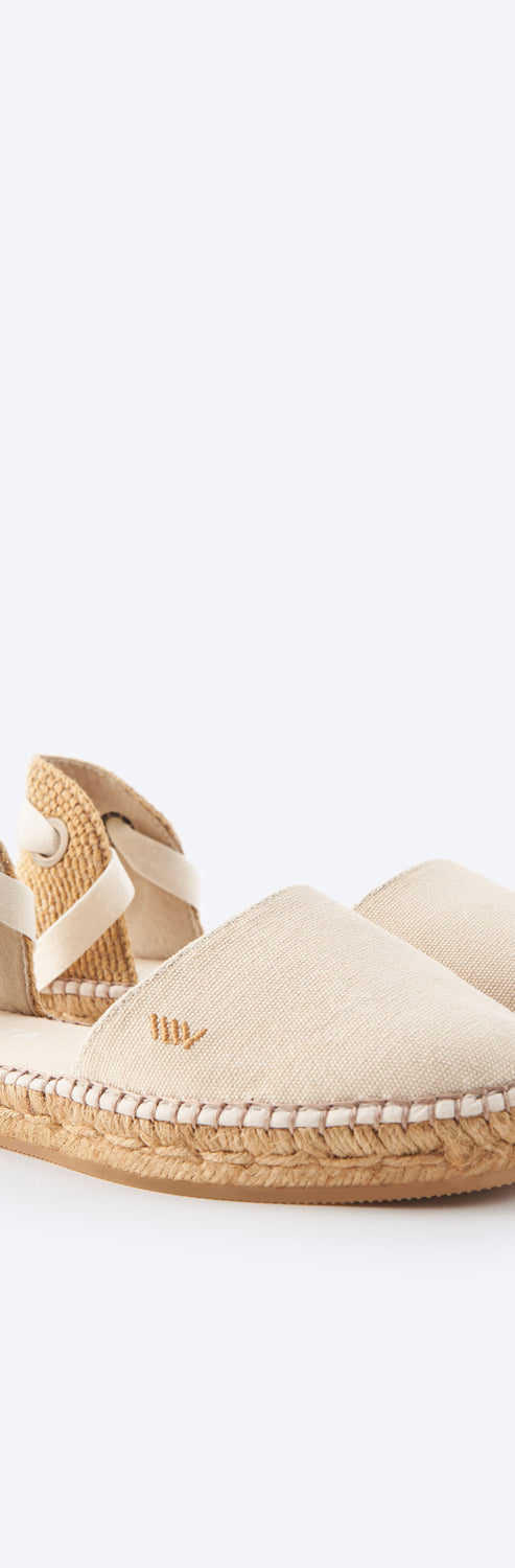 Brussells Canvas Espadrille Open Back Mule main image 1