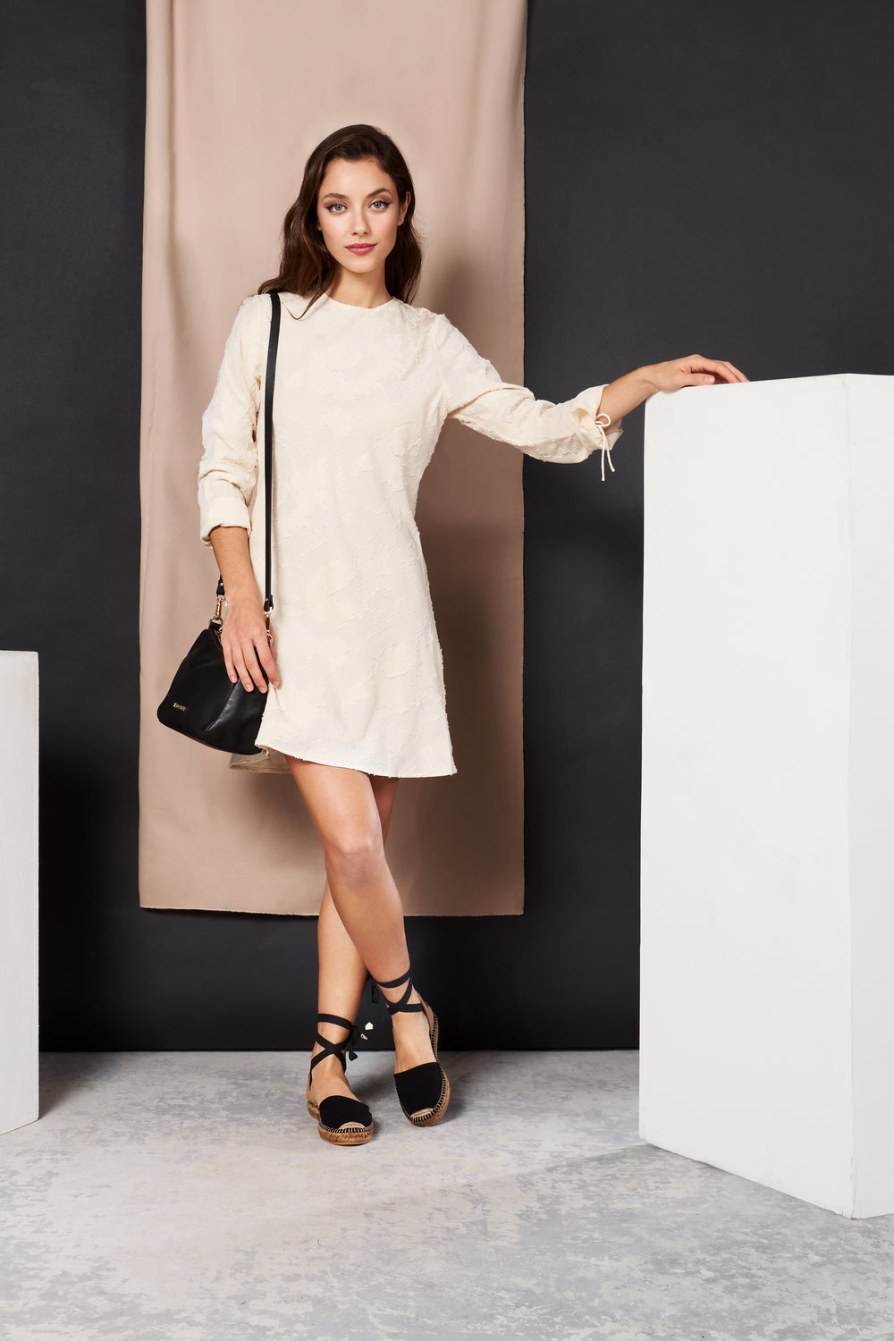 Candell Black Canvas Lace Up Espadrille Flats Outfit