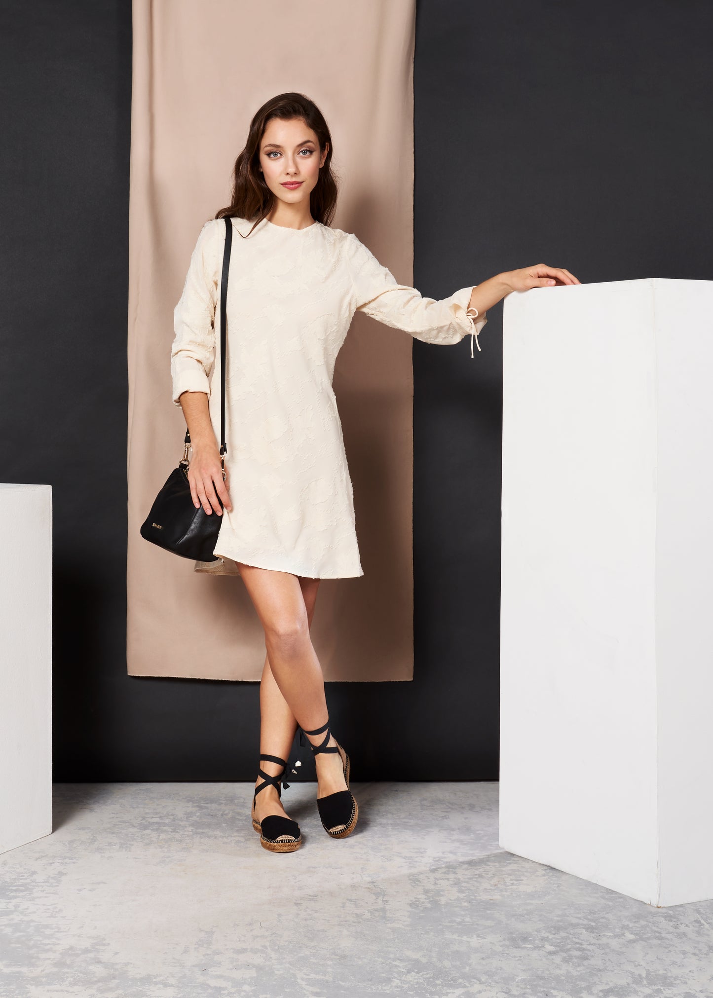 Candell Black Canvas Lace Up Espadrille Flats Outfit