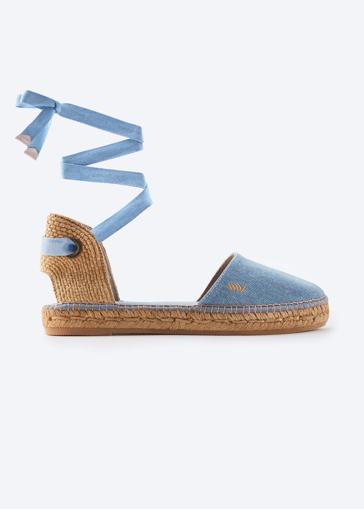 Candell Limited Edition Light Denim Canvas Espadrille Flat
