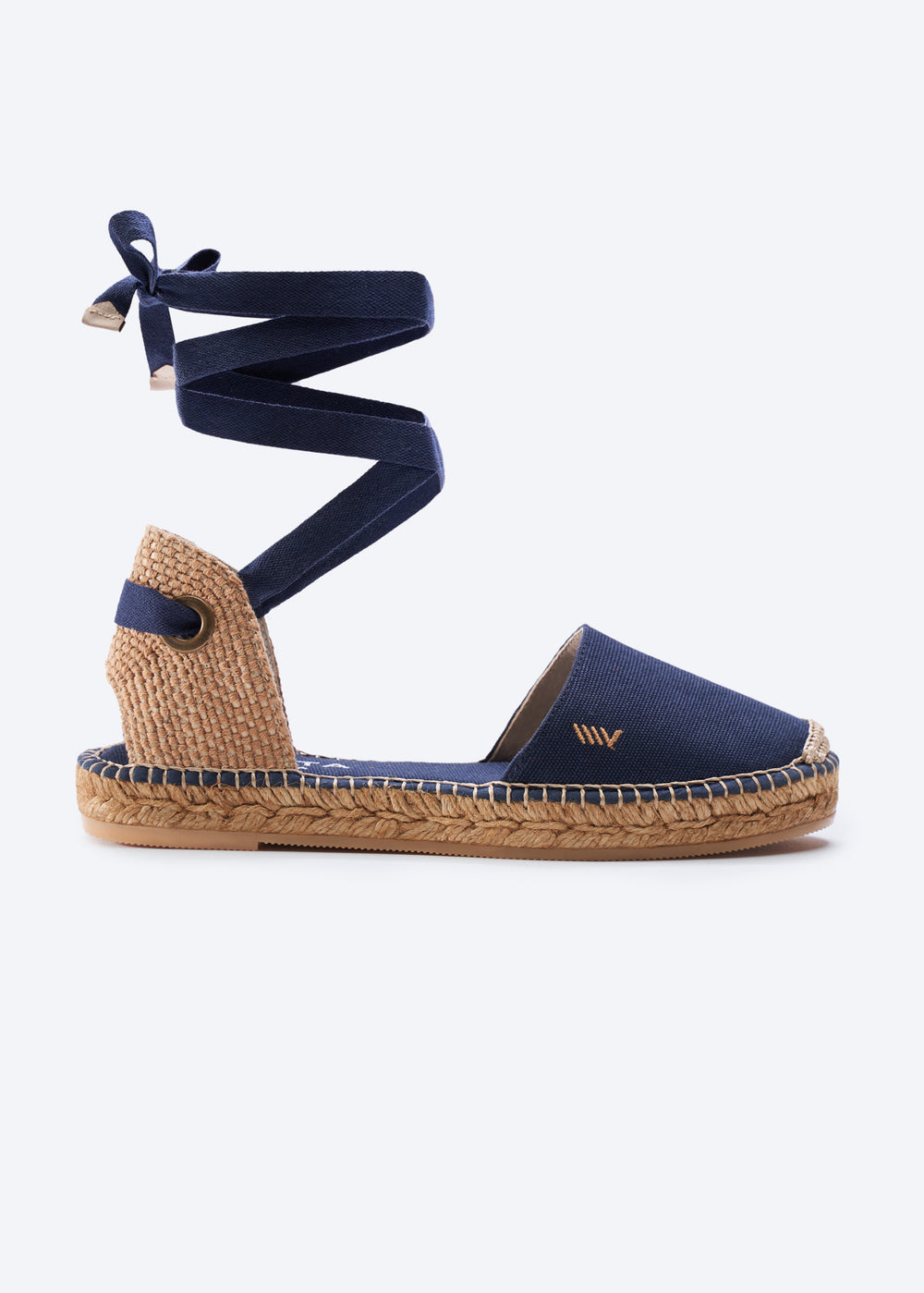 ROCKSTUD NAVY BLUE CANVAS ESPADRILLES