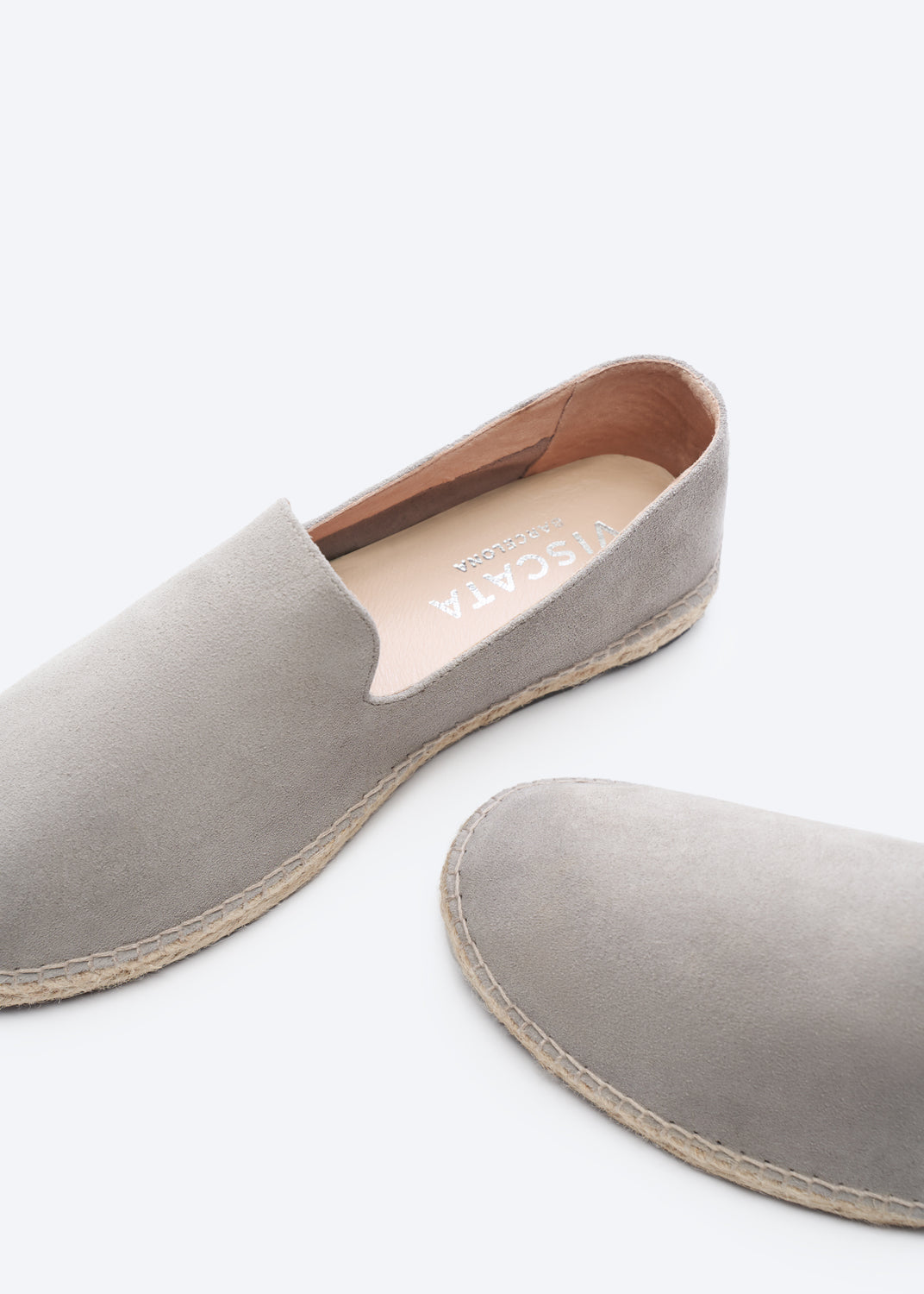 Capsasal Ash Grey Suede Slippers