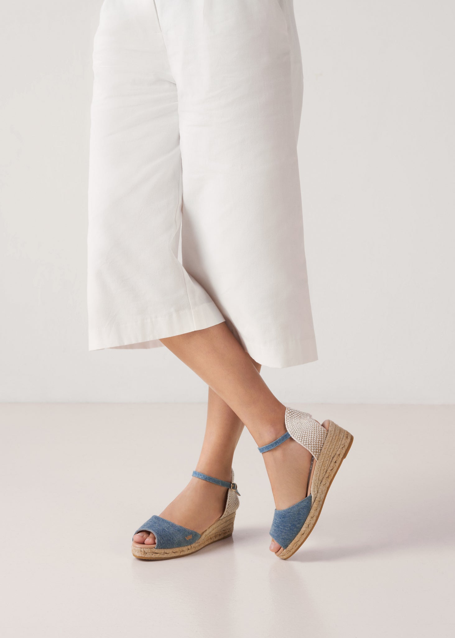 Cavall Premium Fabrics Espadrille Sandal Wedges