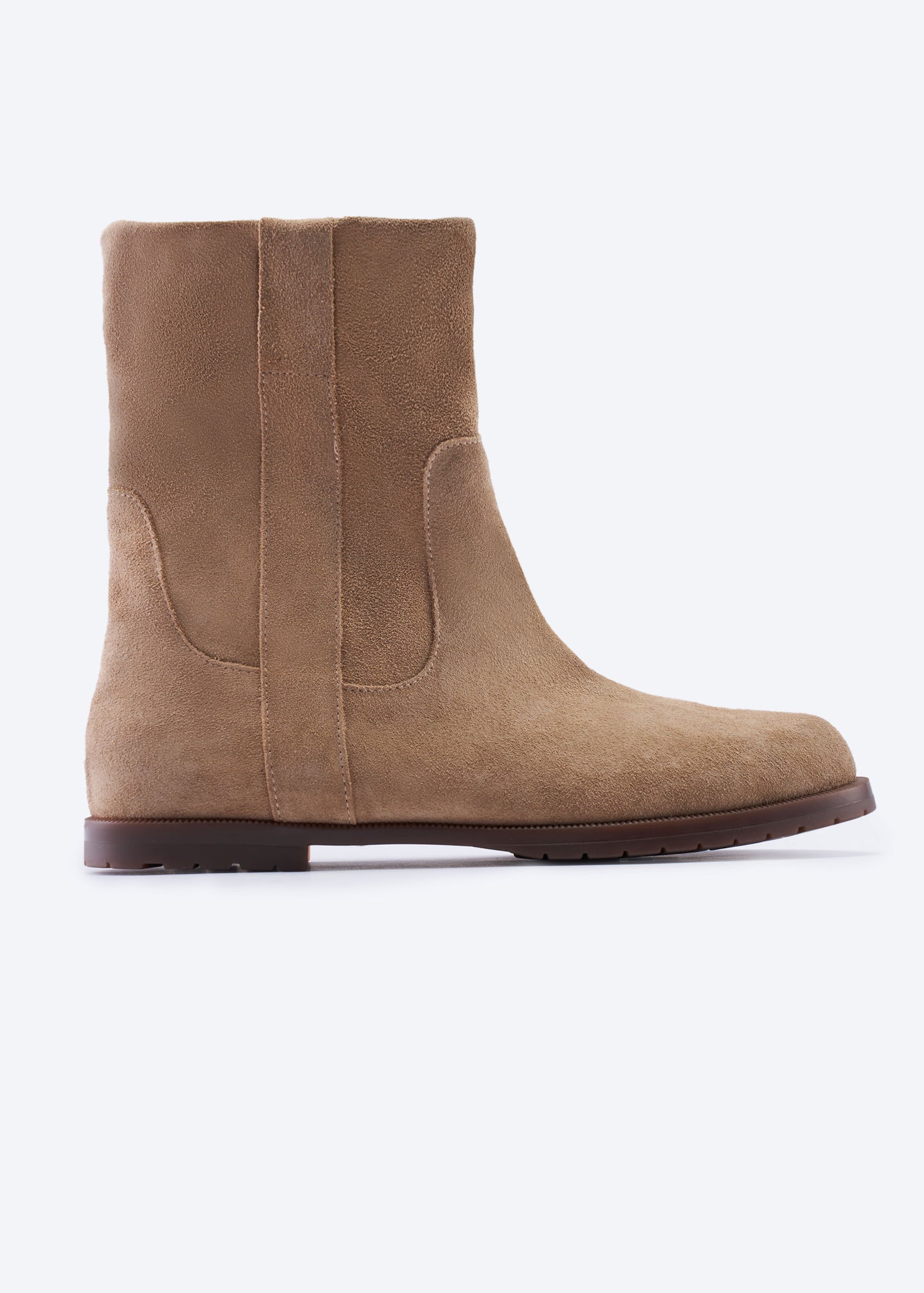 Cremona Camel Suede Women Flat Boot